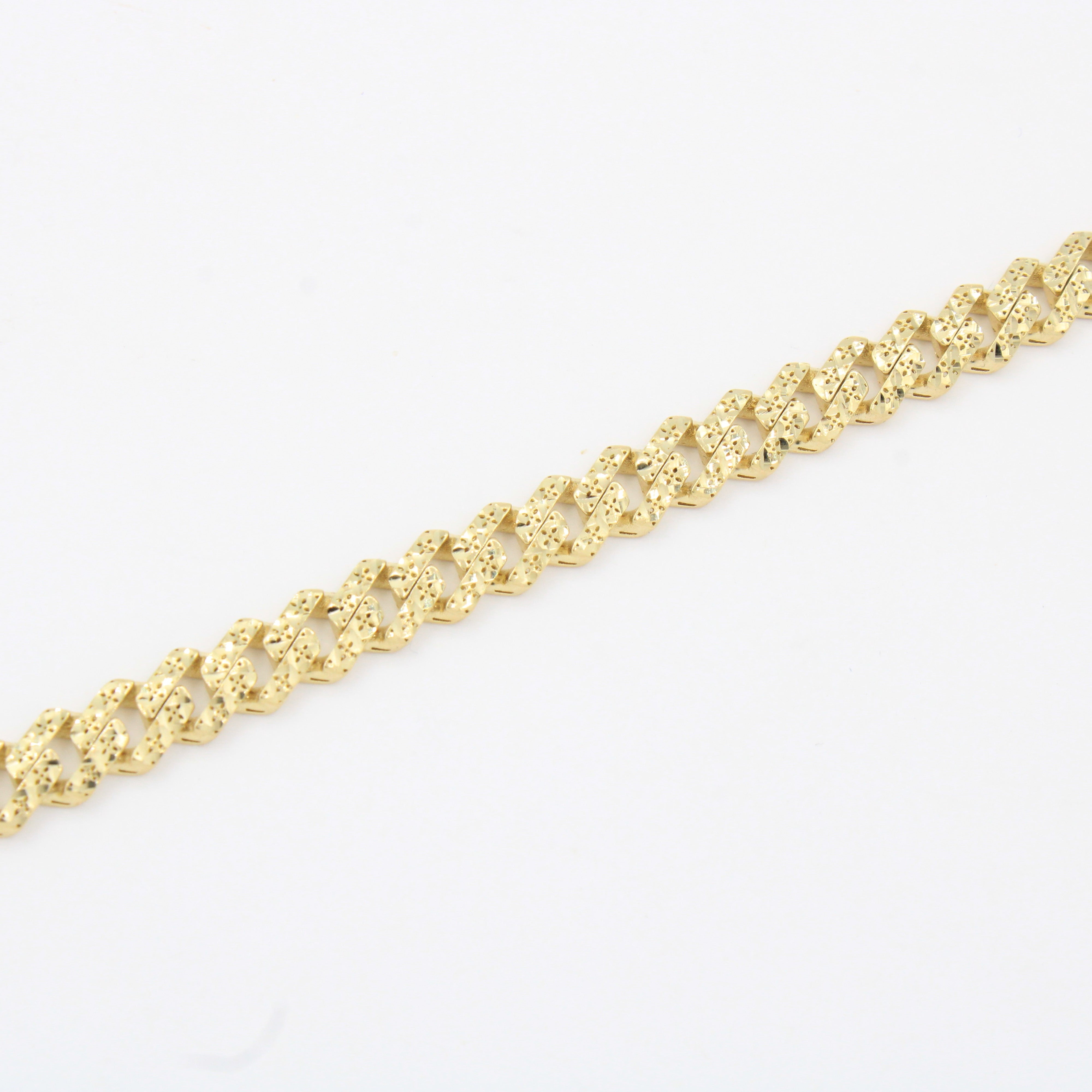 Pulsera Monaco Chain de Oro 14k Hueco Modelo Classic Flex mod. 10320