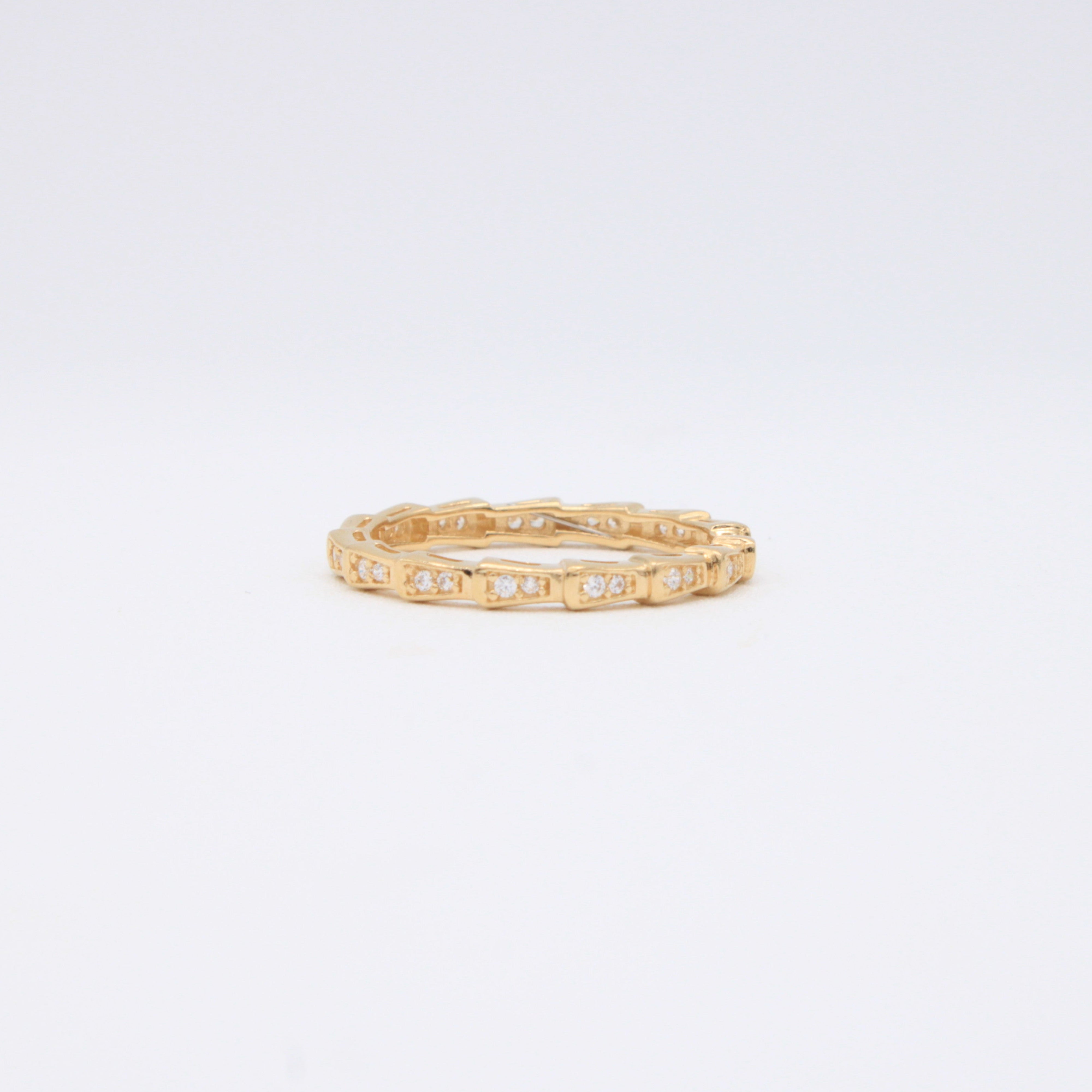 Anillo de Oro 14k Apilado con Zirconias mod. 10873
