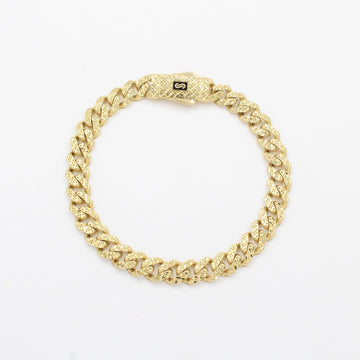 Pulsera Monaco Chain de Oro 14k Hueco Modelo Flex Brillante mod. 10324
