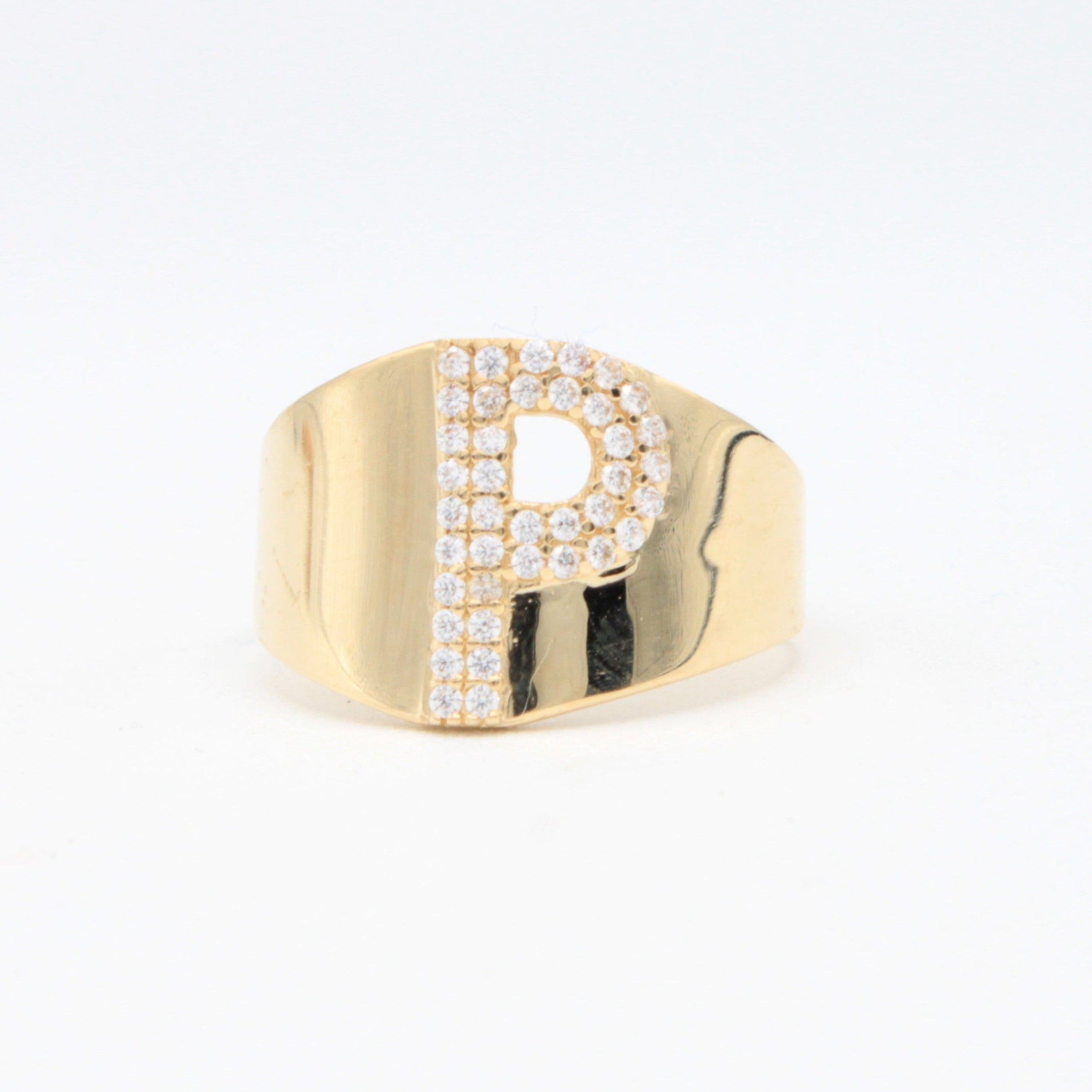 Anillo de Oro 14k de Incial P mod. 10876