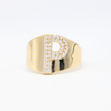 Anillo de Oro 14k de Incial P mod. 10876