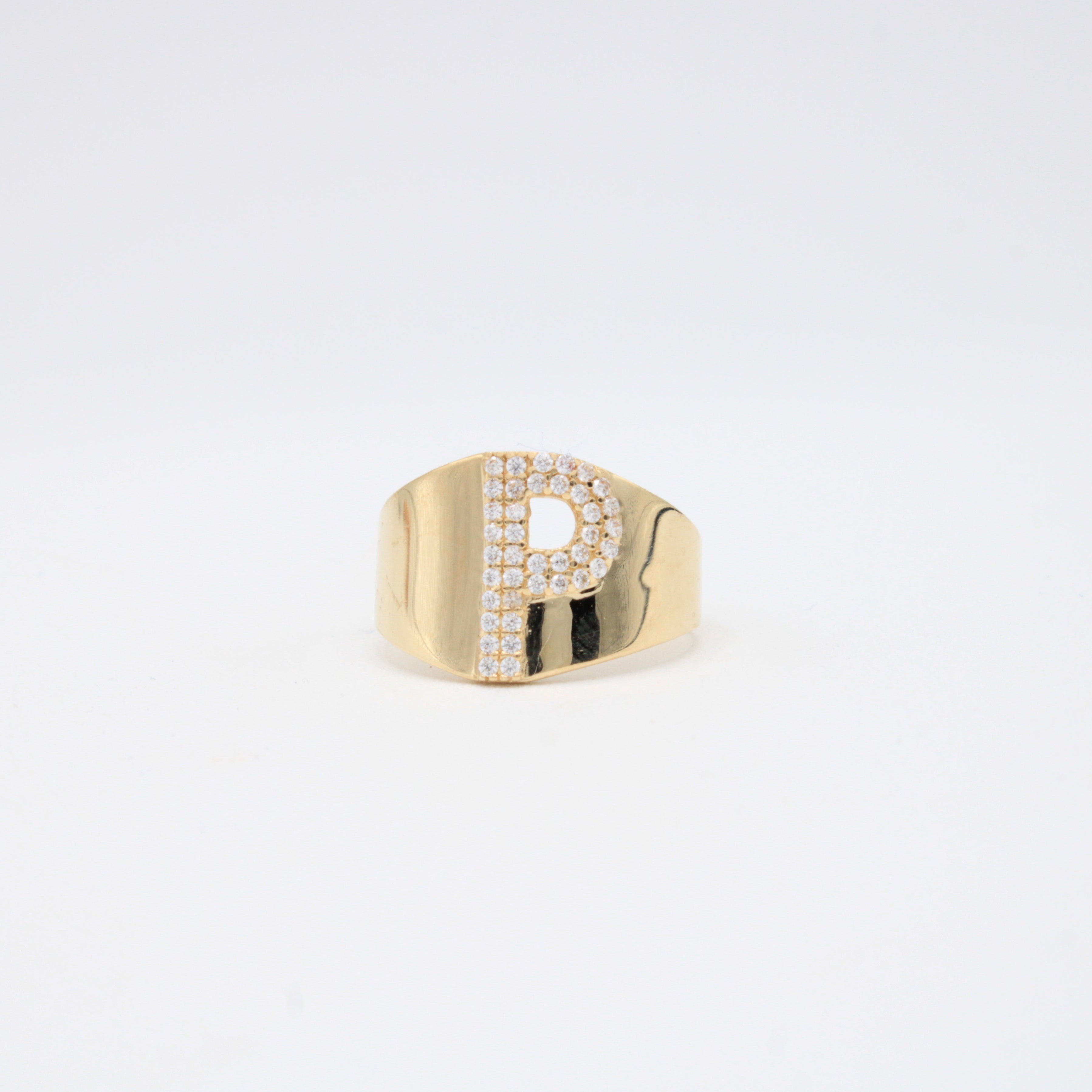 Anillo de Oro 14k de Incial P mod. 10876
