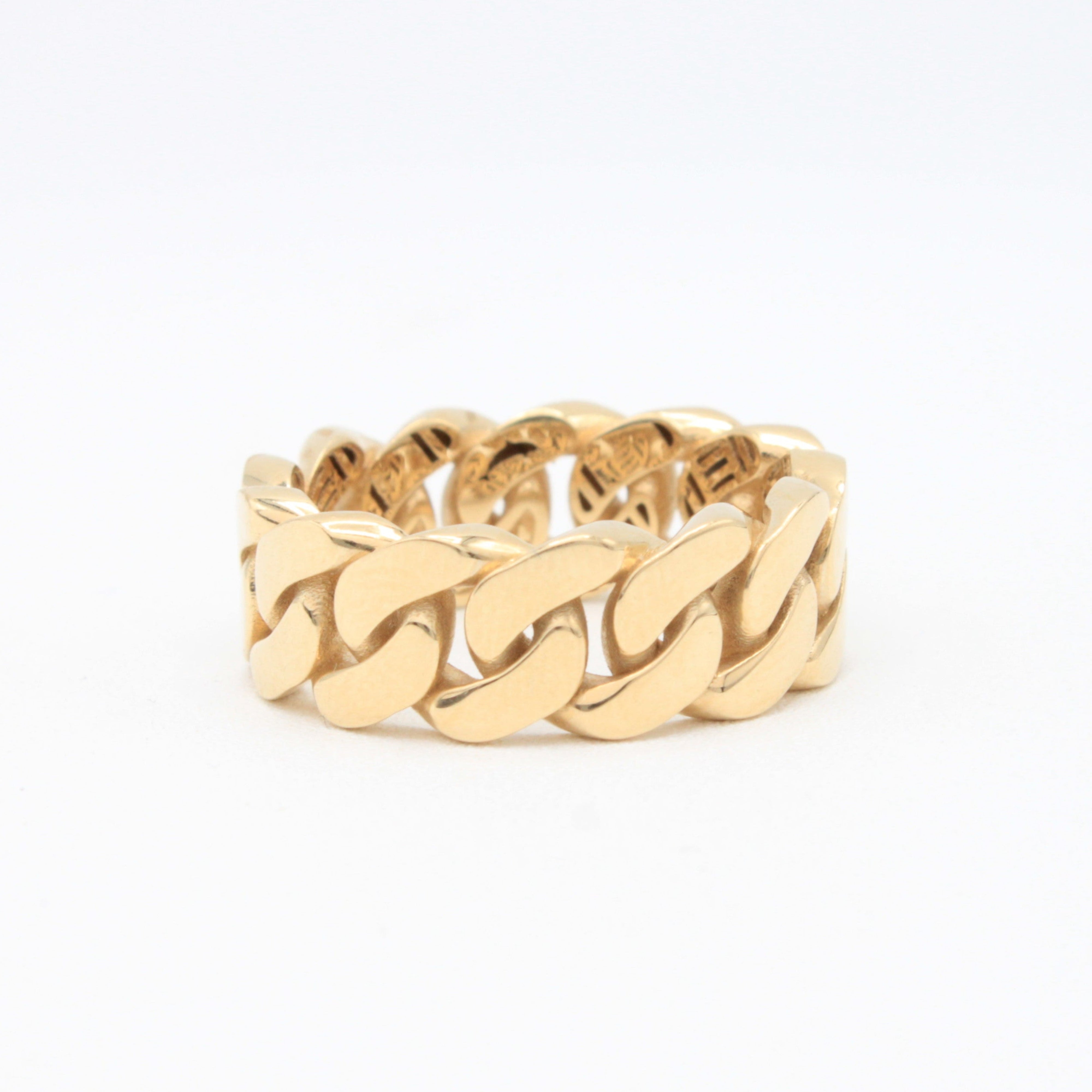 Anillo de Oro 14k Eslabones Gruesos mod. 10878