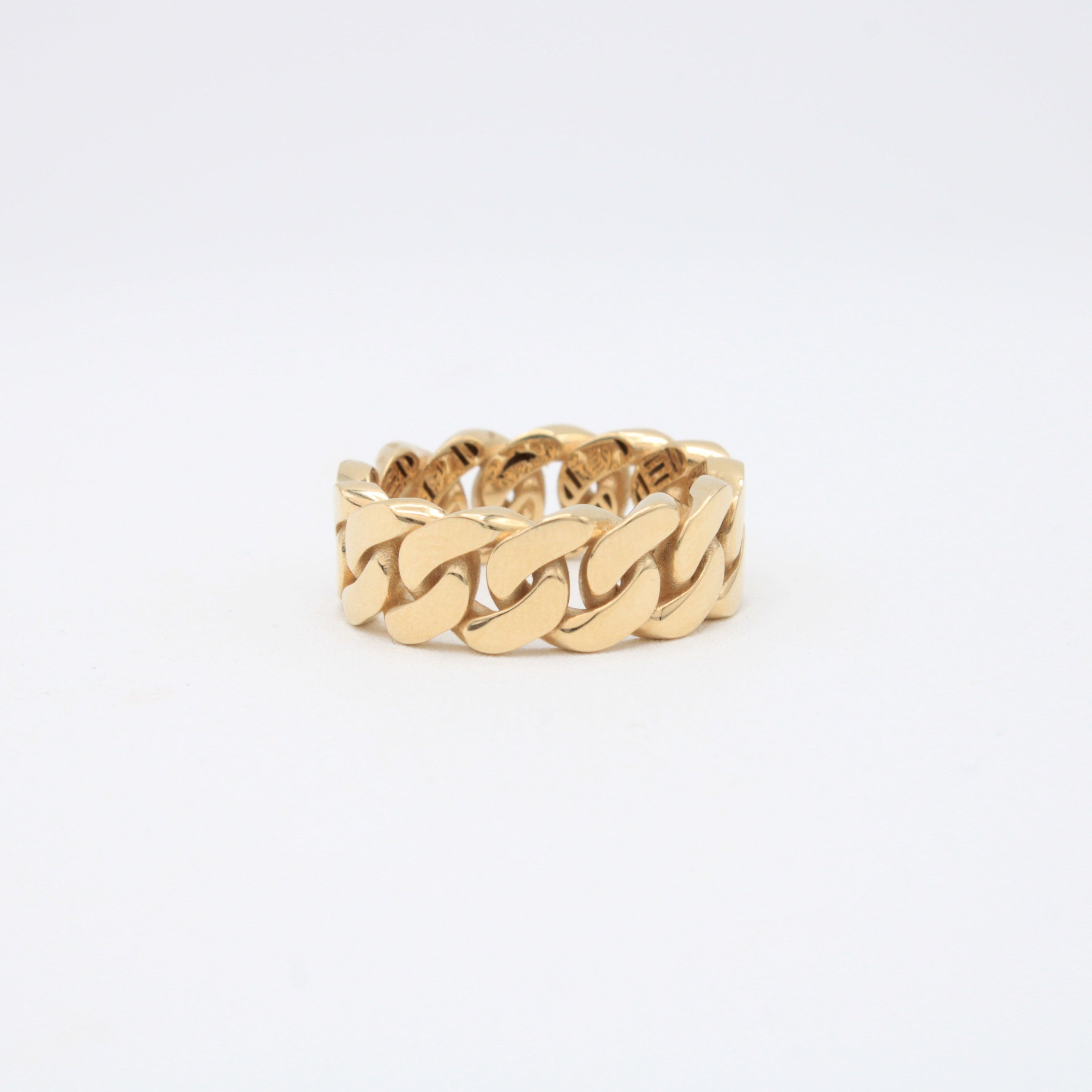 Anillo de Oro 14k Eslabones Gruesos mod. 10878