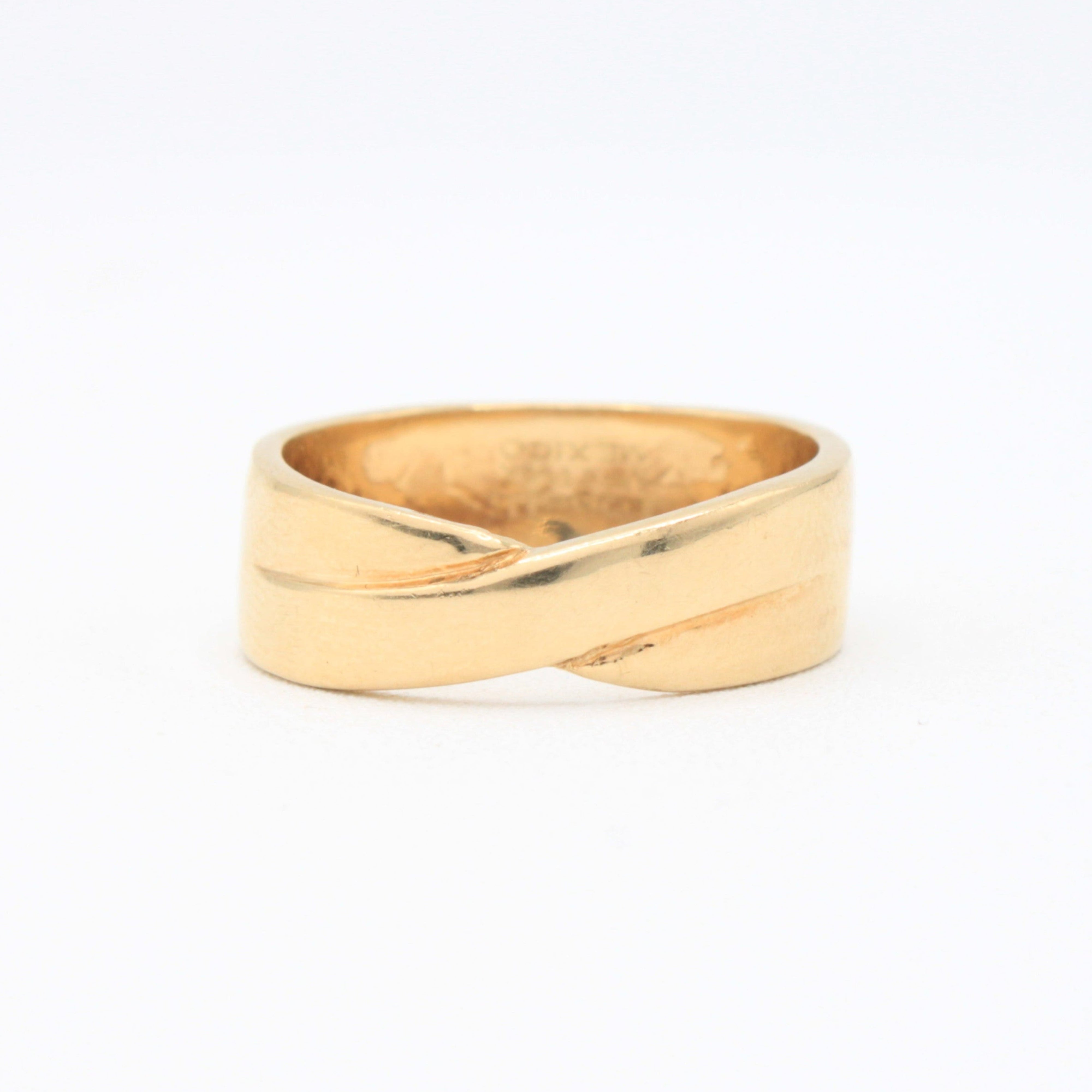 Anillo de Oro 14k Frente Trenzado mod. 10879