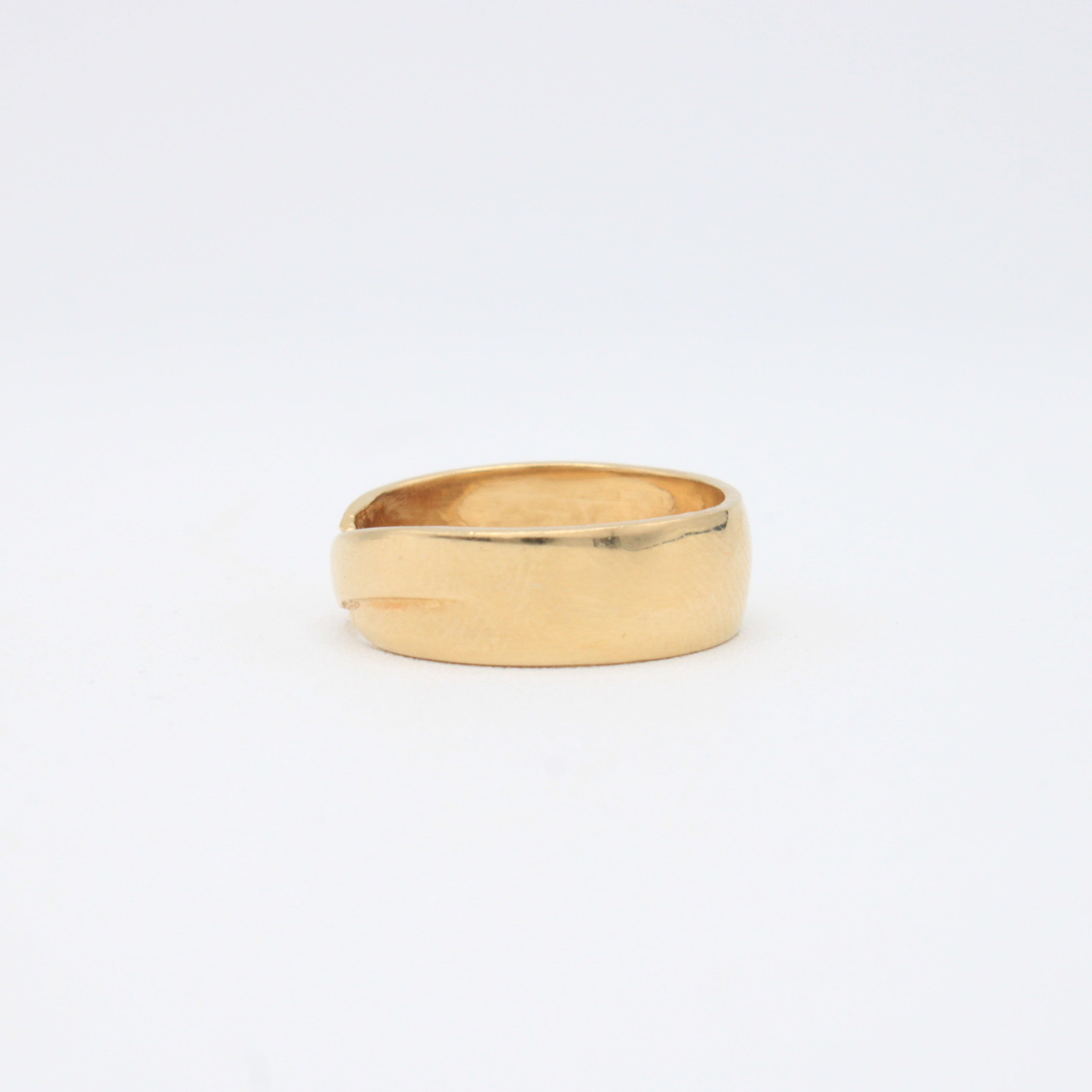 Anillo de Oro 14k Frente Trenzado mod. 10879