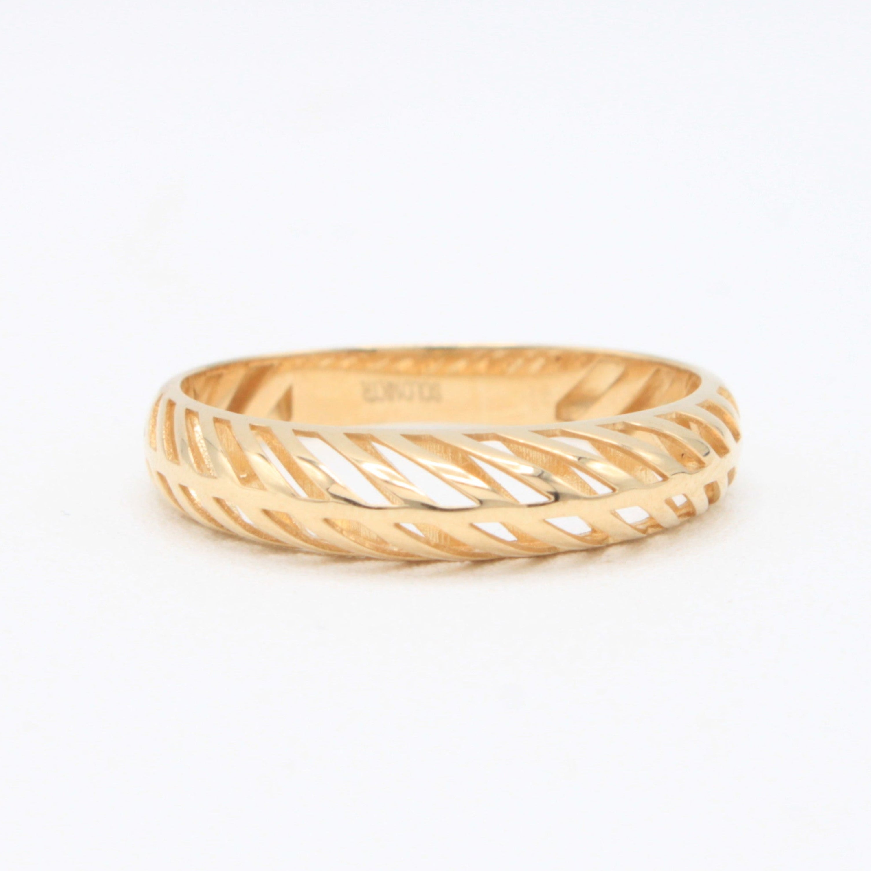 Anillo de Oro 14k Diseño de Cupula Entrelazada mod. 10881