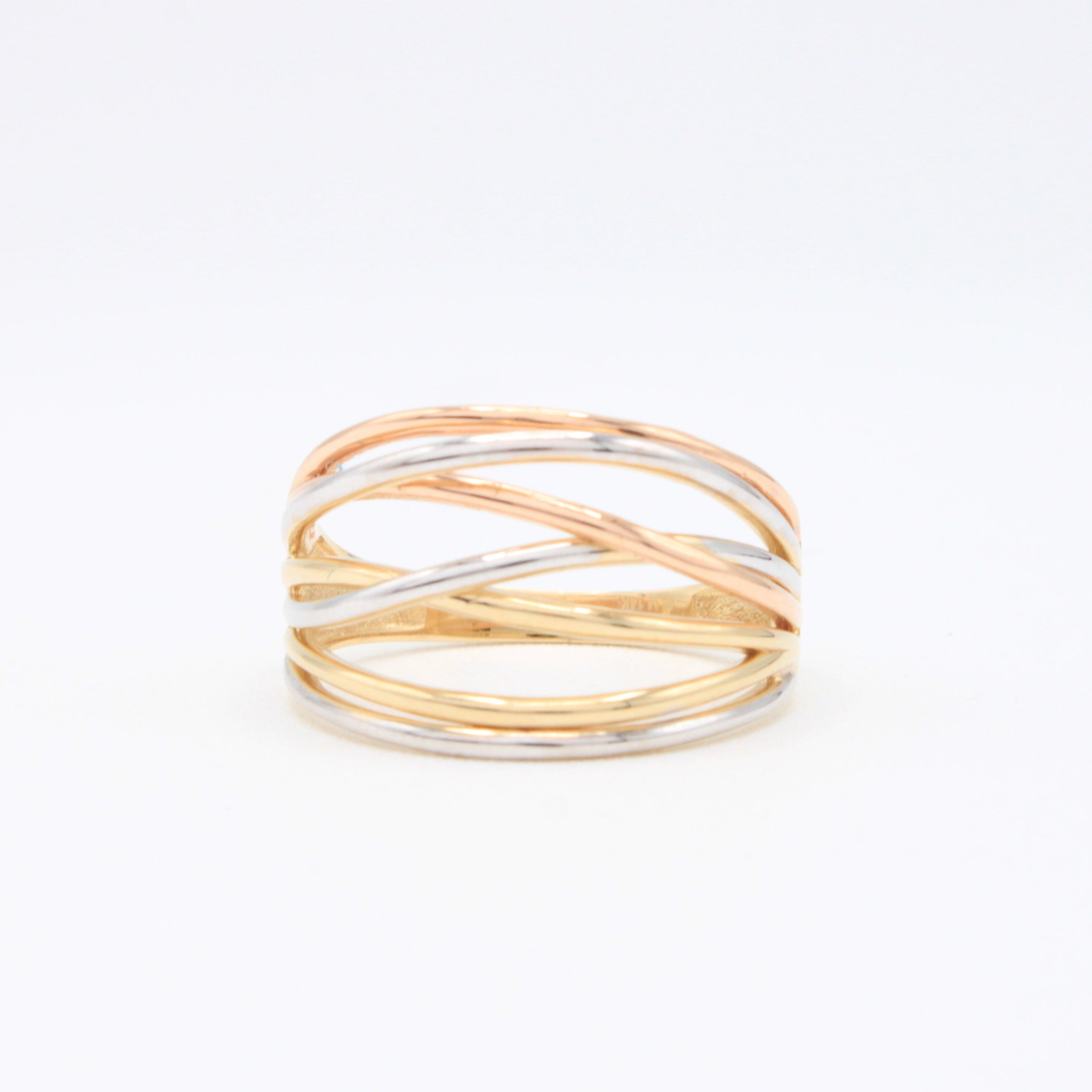 Anillo de Oro 14k Entrelazado Florentino mod. 10883