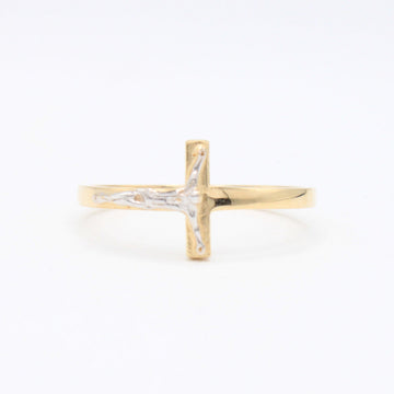 Anillo de Oro 14k Cruz con Cristo mod. 10885