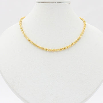 Cadena de Oro 14k Tejido Torzal Hueco de Diseño Fino Delgado mod. 10342