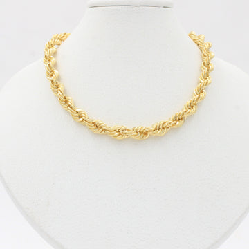 Cadena de Oro 14k Tejido Torzal Especial de Diseño Hueco y Brillante mod. 10344