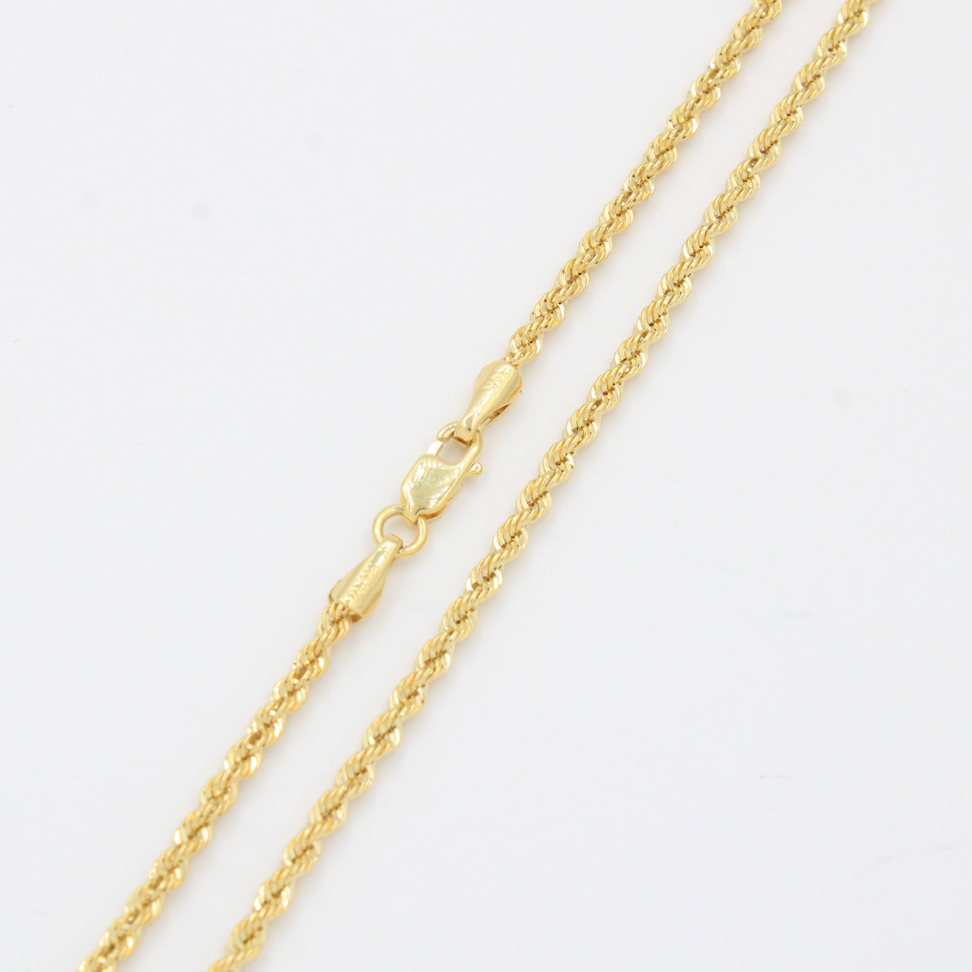 Cadena de Oro 14k Tejido Torzal Hueco de Diseño Fino Delgado mod. 10342