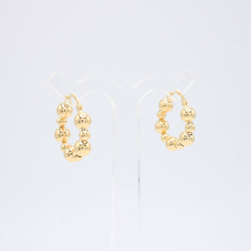 Arracada de Oro 14k Diseño Esferas Grandes Huecas mod. 10888