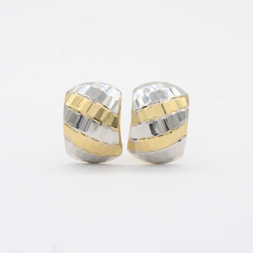 Arete con Broche Patente de Oro 14k Modelo Fino con Facetado Especial mod. 10353