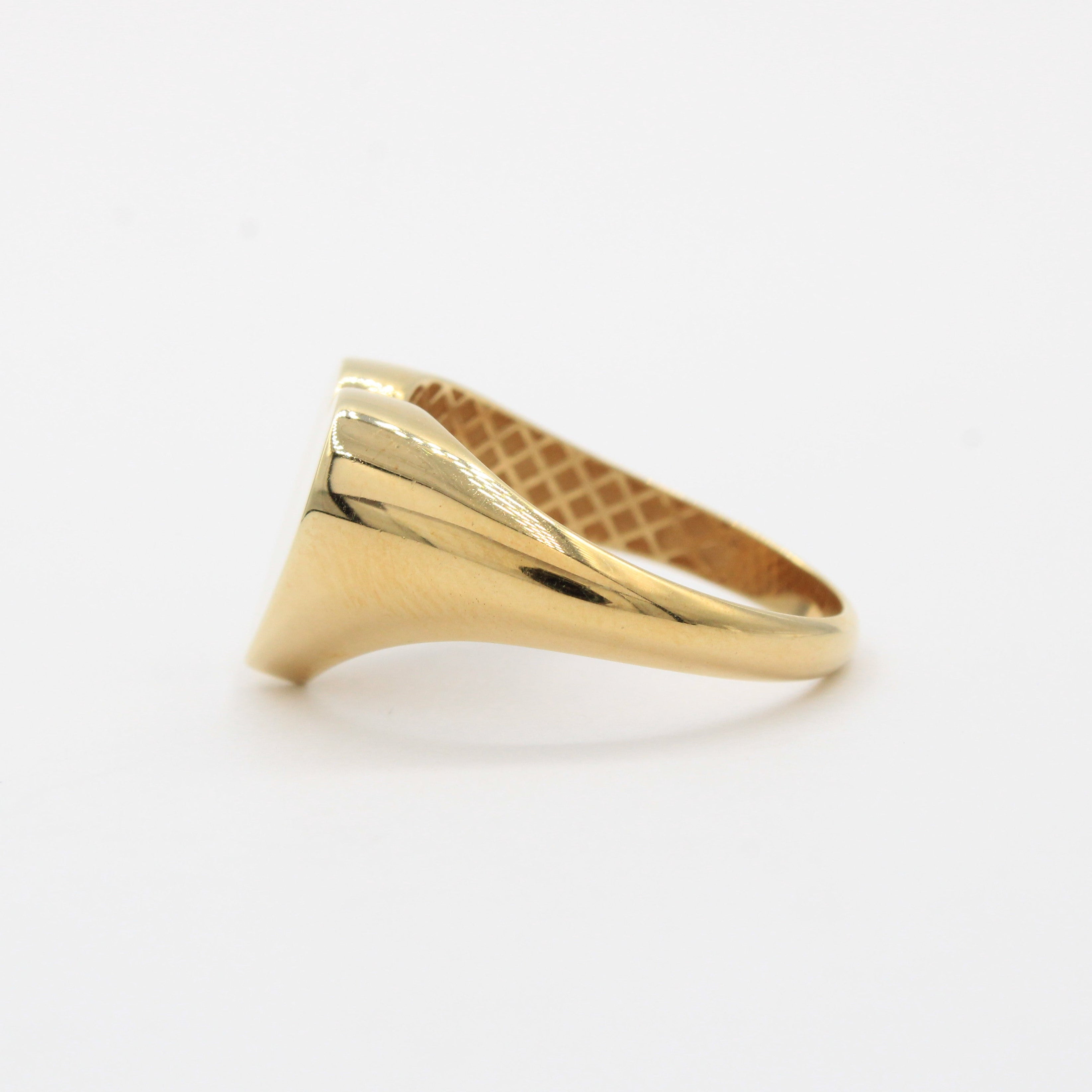 Anillo de Oro 14k Diseño de Corazón Liso y Brillante mod. 10358