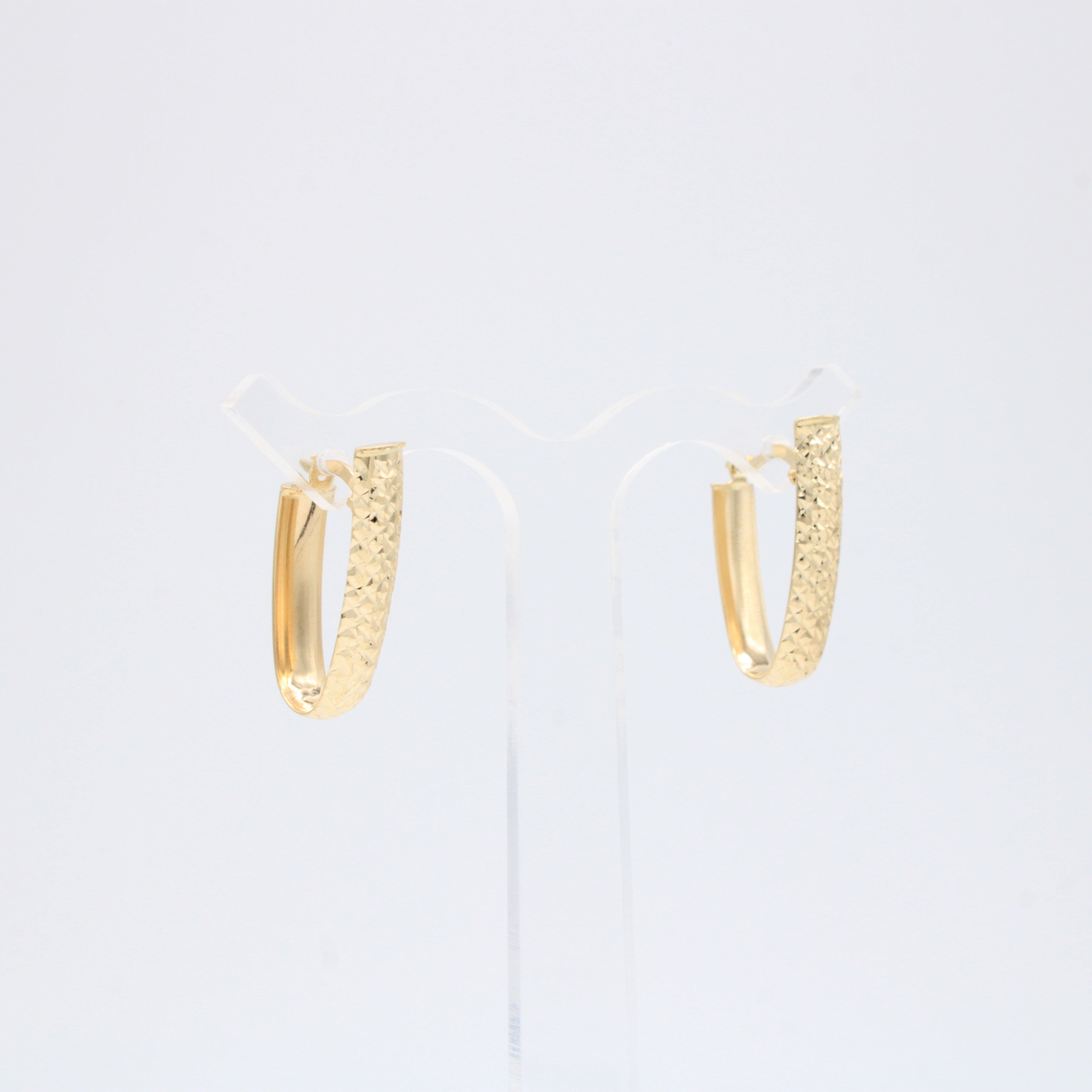 Arracada de Oro 14k Geométricas Facetadas mod. 10893
