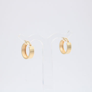 Arracada de Oro 14k Clásicas con Facetado Rayado mod. 10894