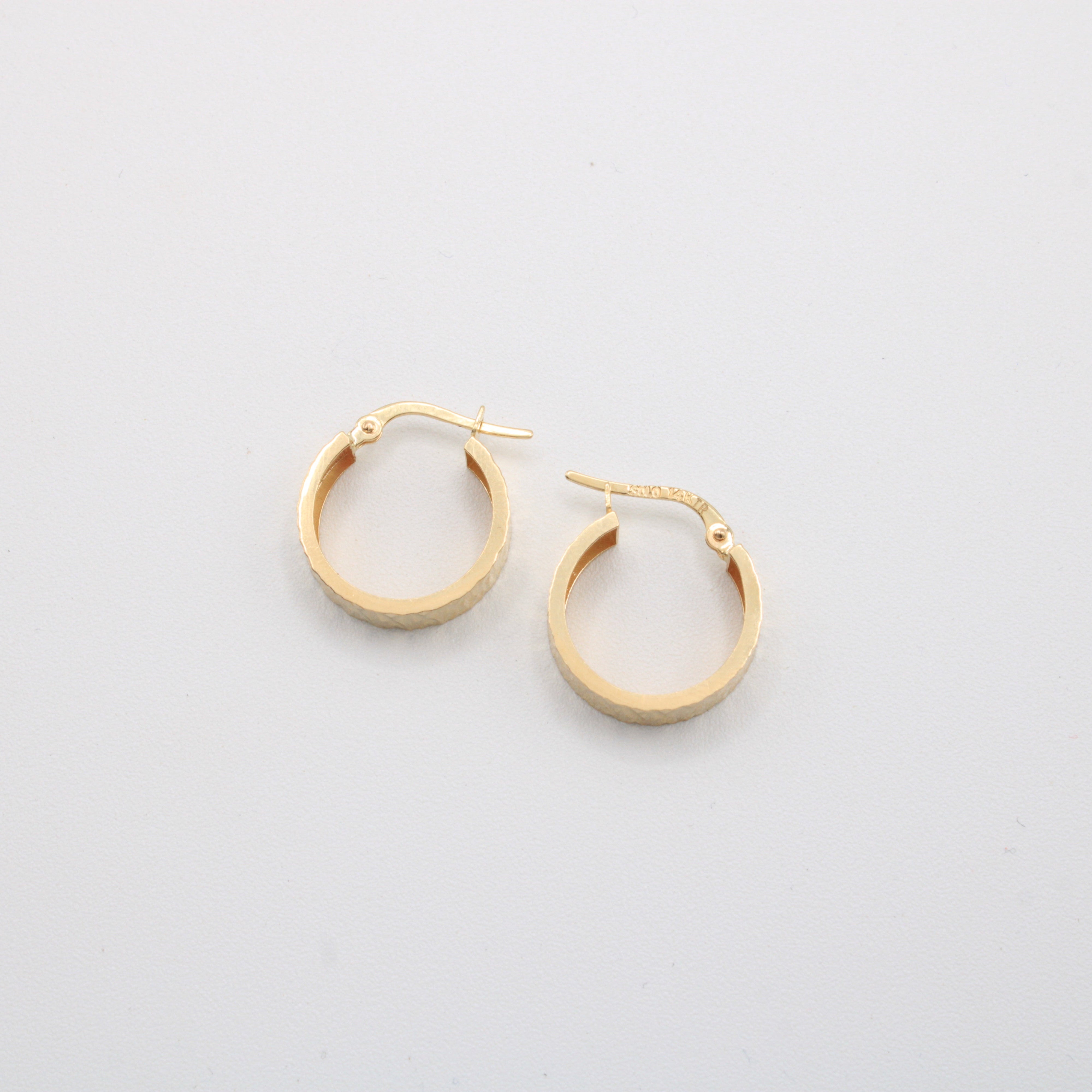 Arracada de Oro 14k Clásicas con Facetado Triangular mod. 10896