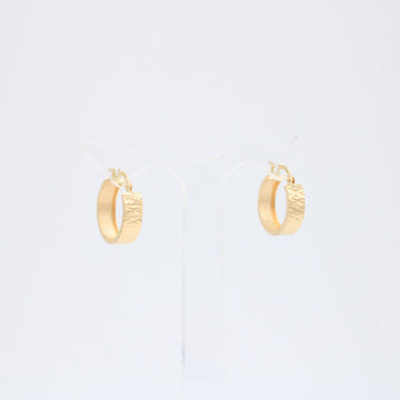 Arracada de Oro 14k Clásicas con Facetado Triangular mod. 10896