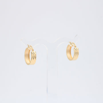 Arracada de Oro 14k Clásicas con Facetado Prisma mod. 10898