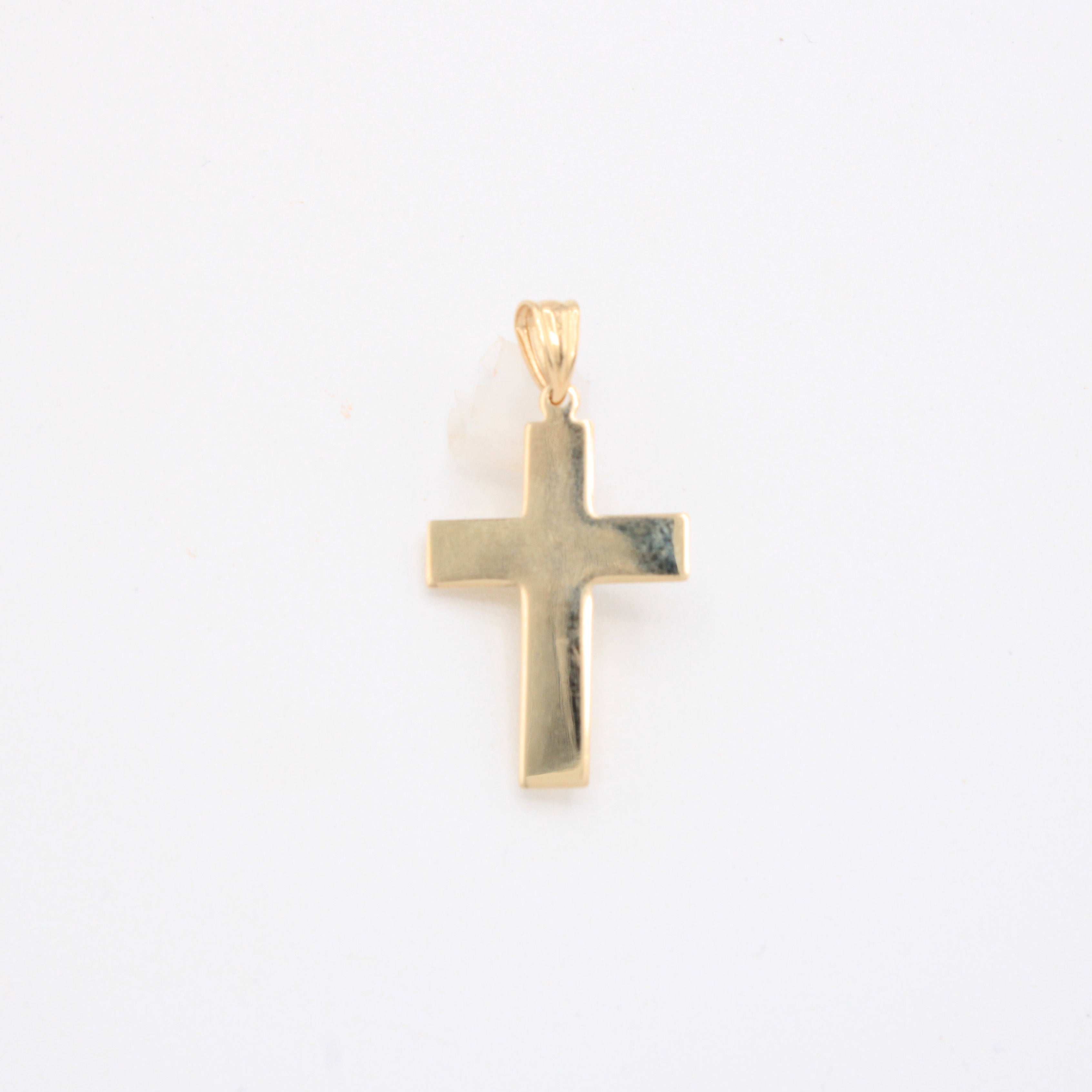 Dije de Oro 14k Crucifijo de Esquinas Facetadas mod. 10906
