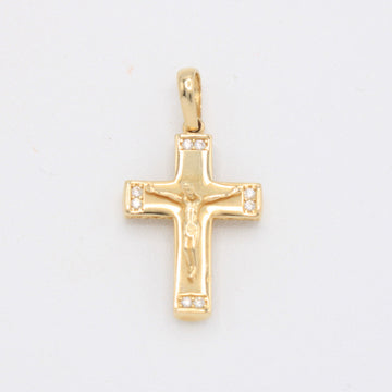 Dije de Oro 14k Crucifijo Especial con Zirconias mod. 10910