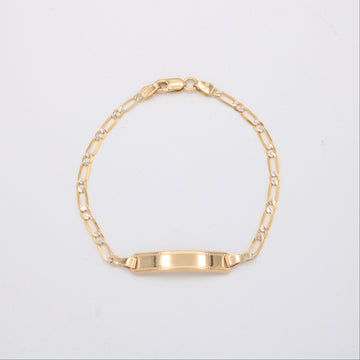 Esclava de Oro 14k para Niño Diseño de Eslabones 1x1 mod. 11210