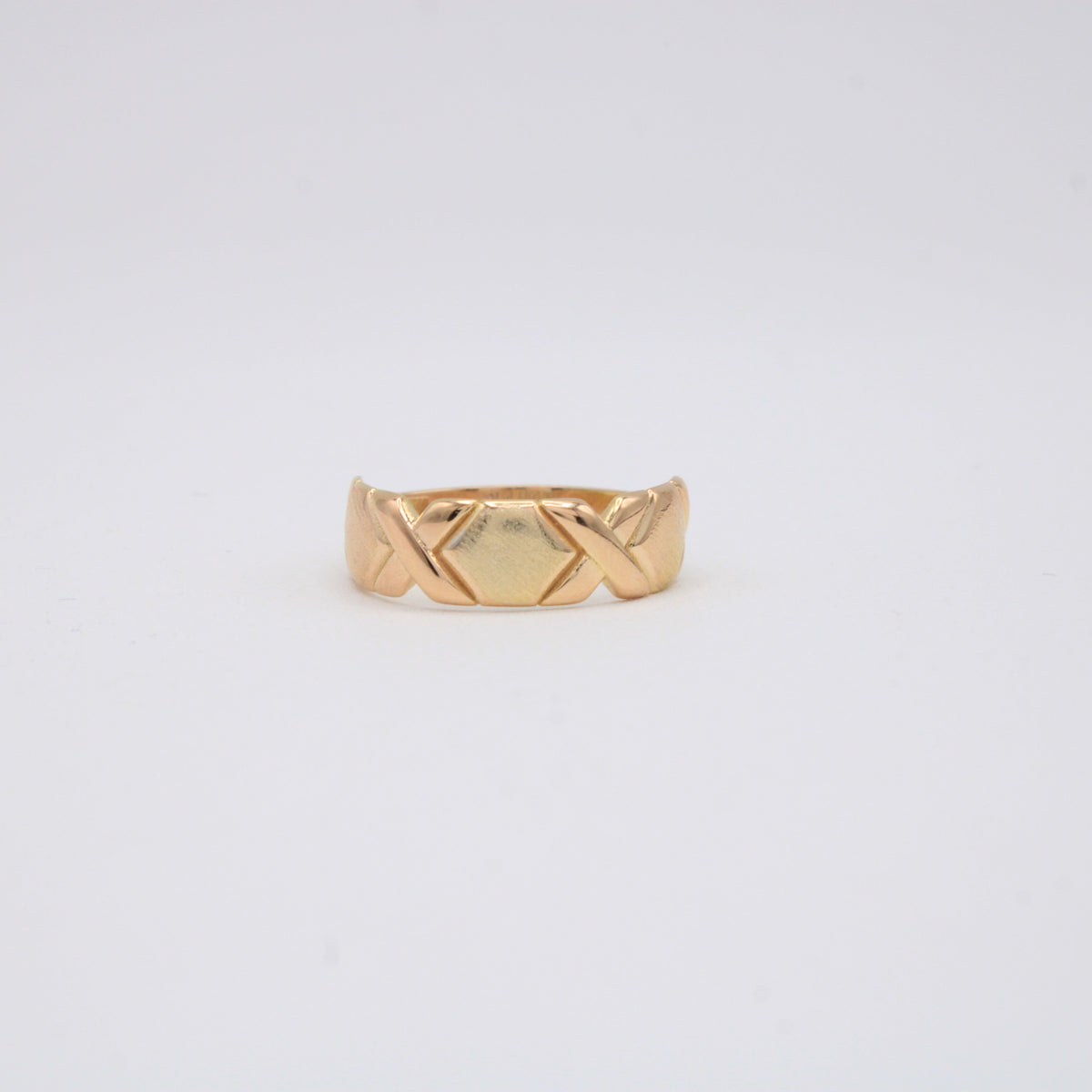 Anillo de Oro 14k Con Diseño de X mod.11211
