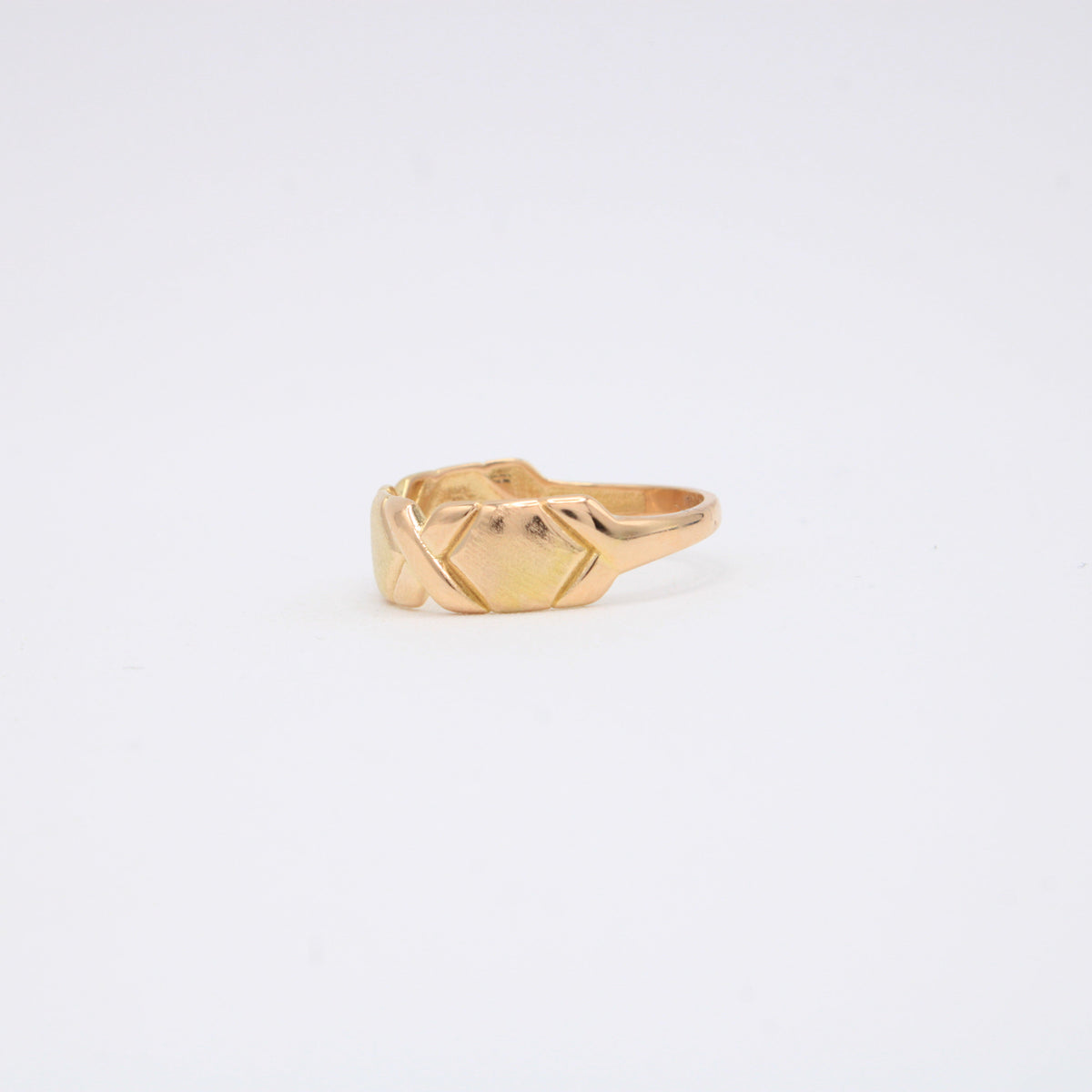 Anillo de Oro 14k Con Diseño de X mod.11211
