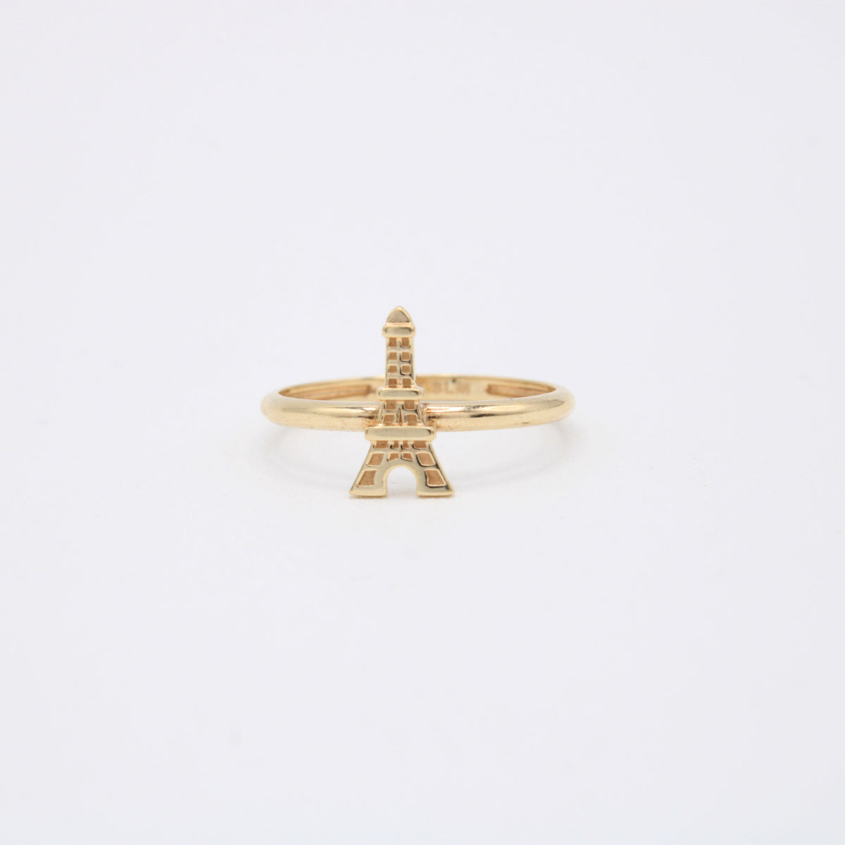 Anillo de Oro 14k Con Diseño de Paris mod.11212