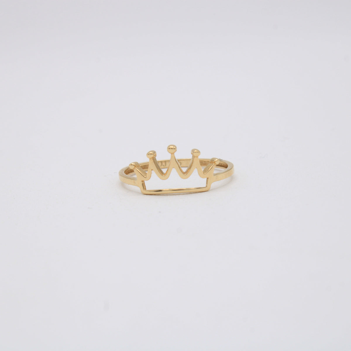 Anillo de Oro 14k Con Diseño de Corona mod.11214