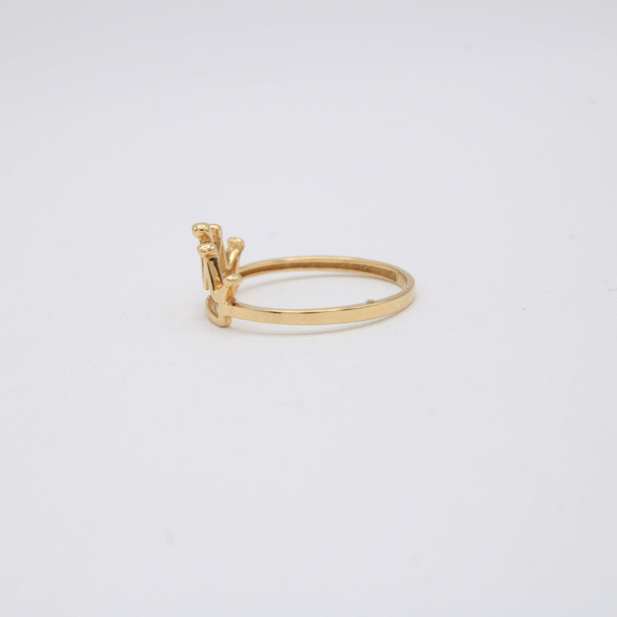 Anillo de Oro 14k Con Diseño de Corona mod.11214
