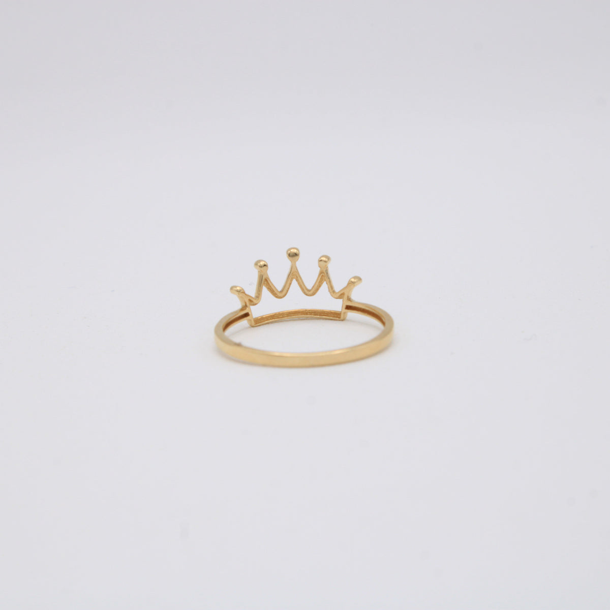 Anillo de Oro 14k Con Diseño de Corona mod.11214