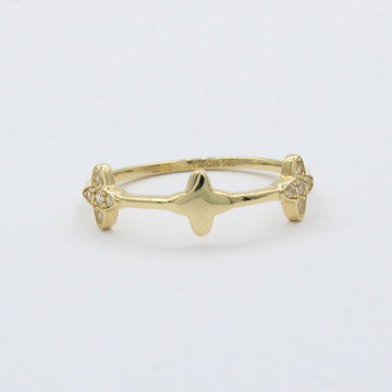 Anillo de Oro 14k Diseño de Tréboles con Incrustado de Zirconias mod. 10392