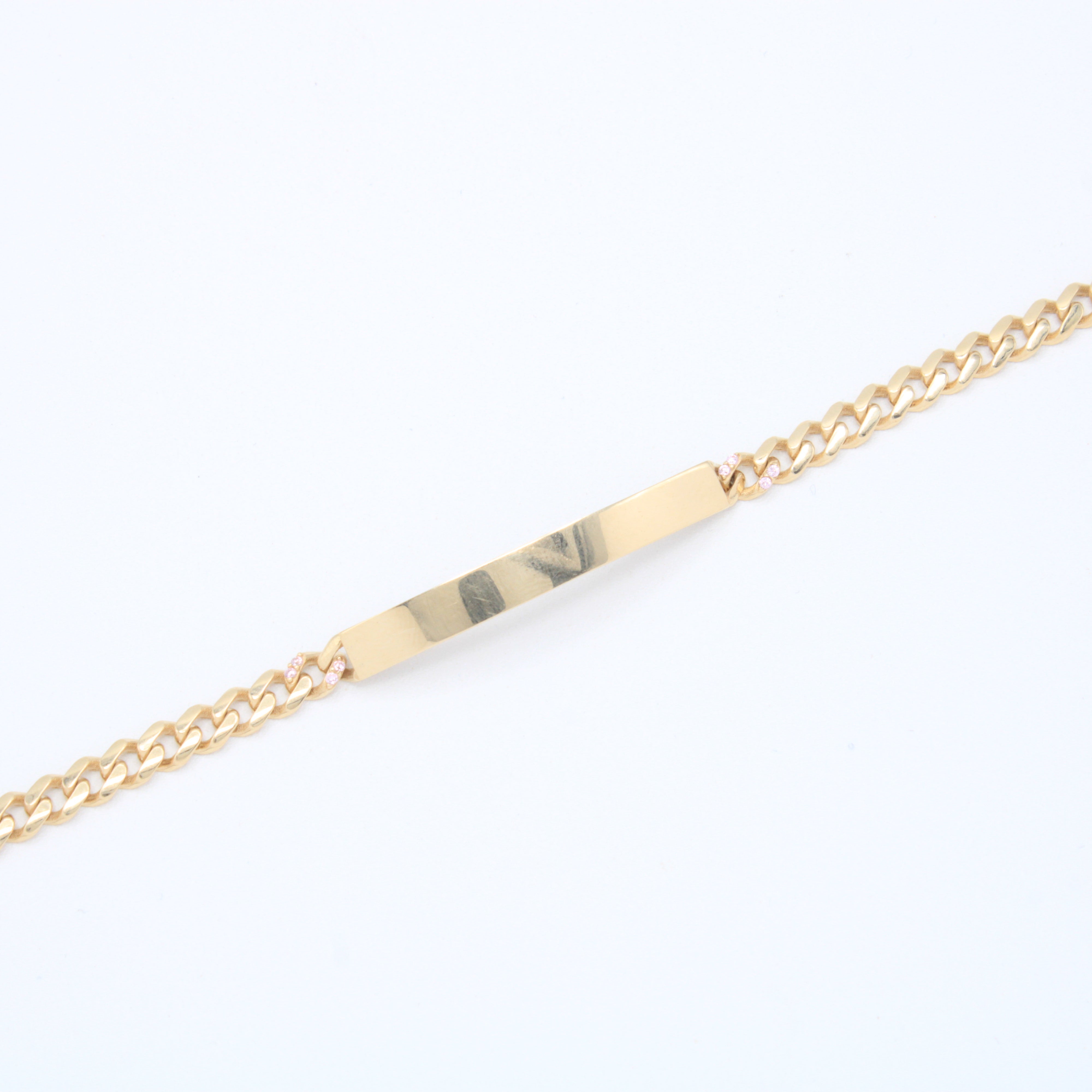 Esclava de Oro 14k para Niño con Zirconias Rosas mod. 10924
