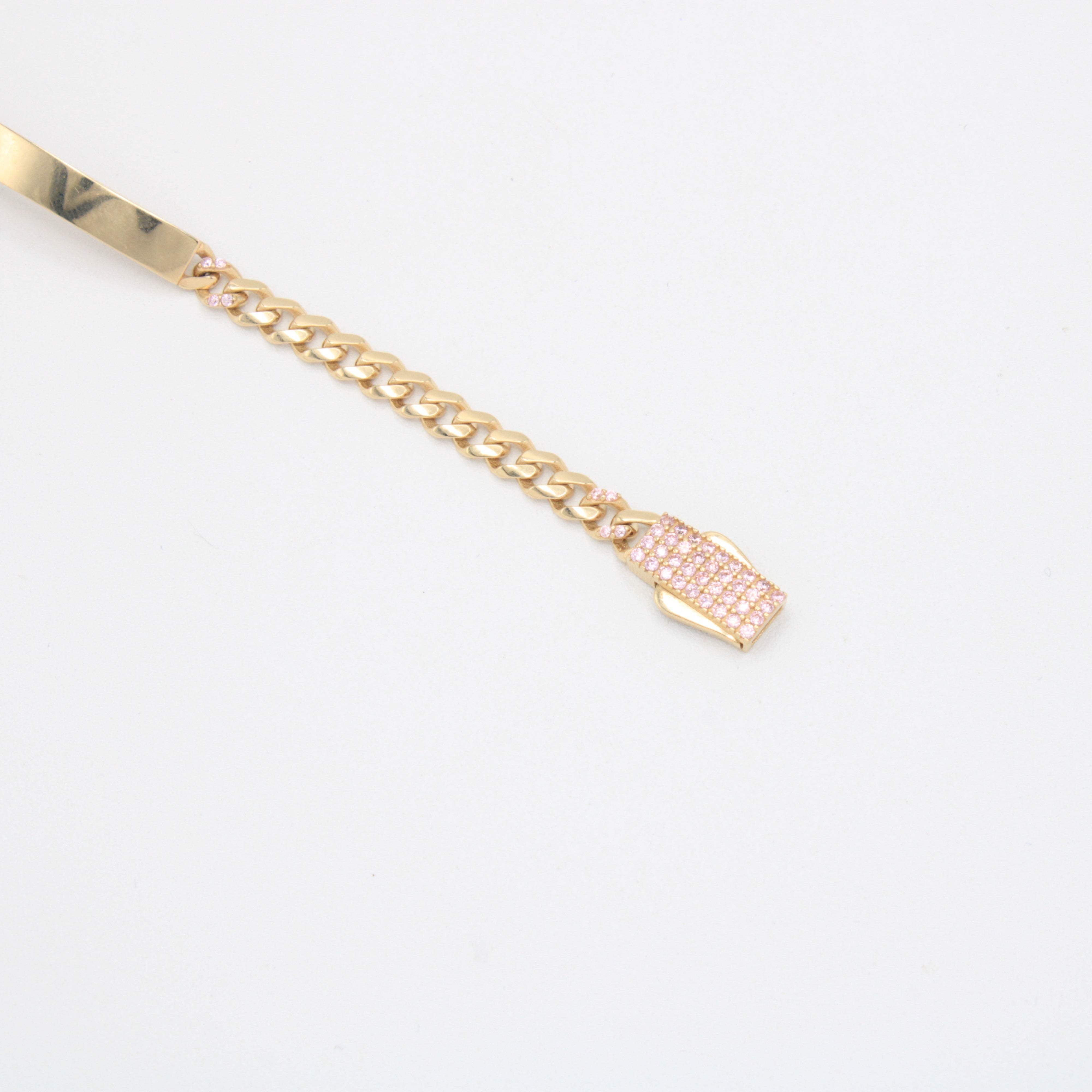 Esclava de Oro 14k para Niño con Zirconias Rosas mod. 10924