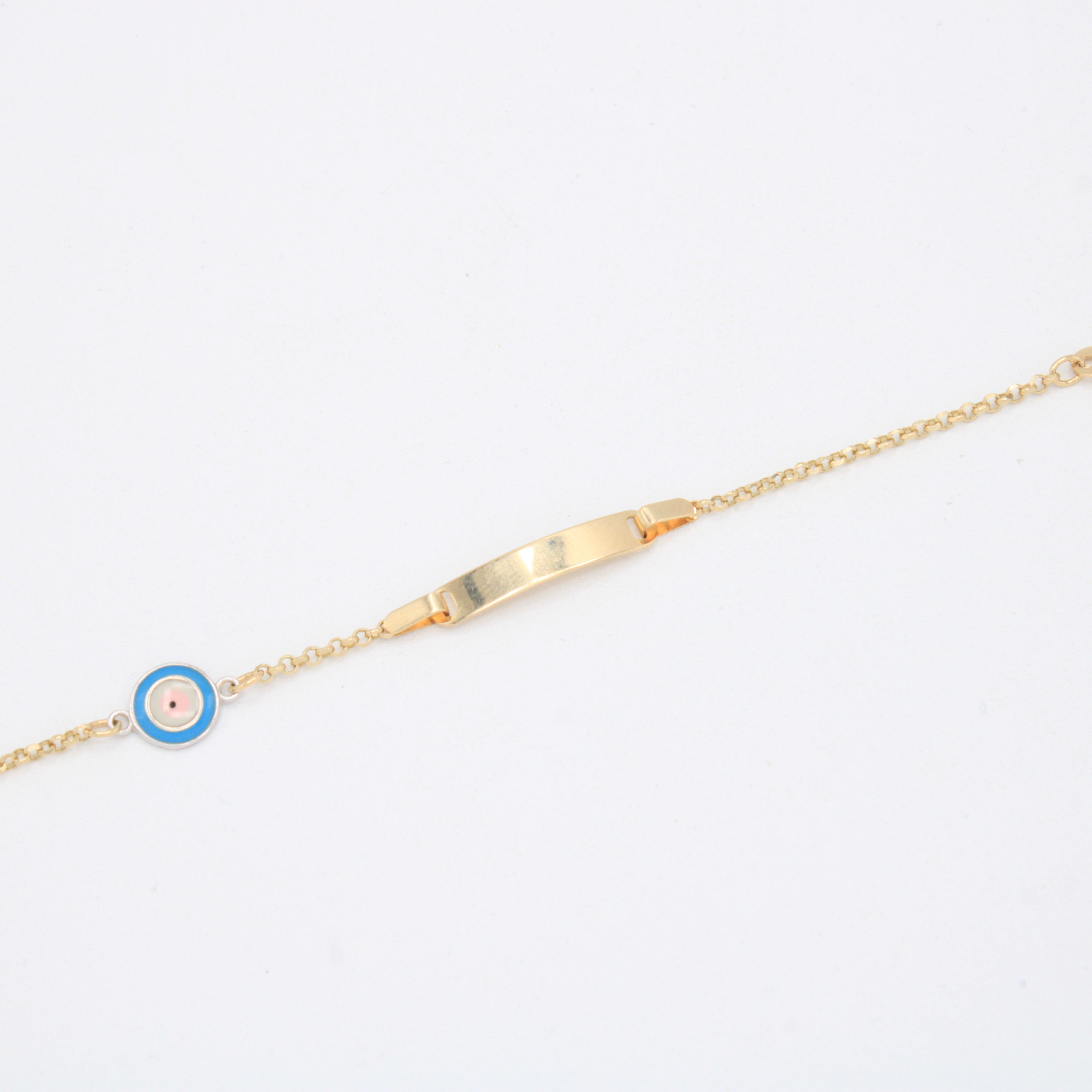 Esclava de Oro 14K para Niño Diseño Especial con Ojo Turco mod. 10925