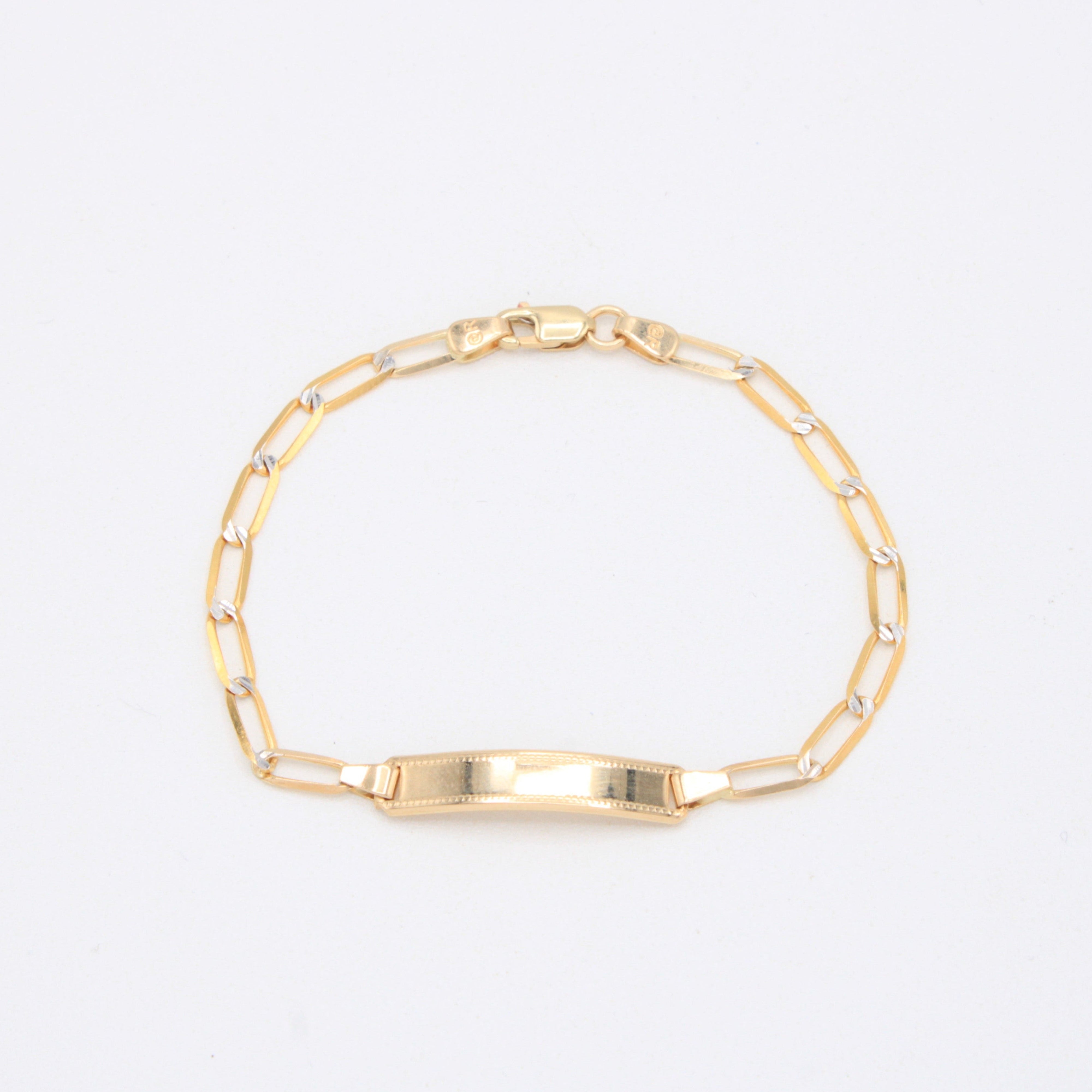 Esclava de Oro 14K para Niño Barbado Largo mod. 10926