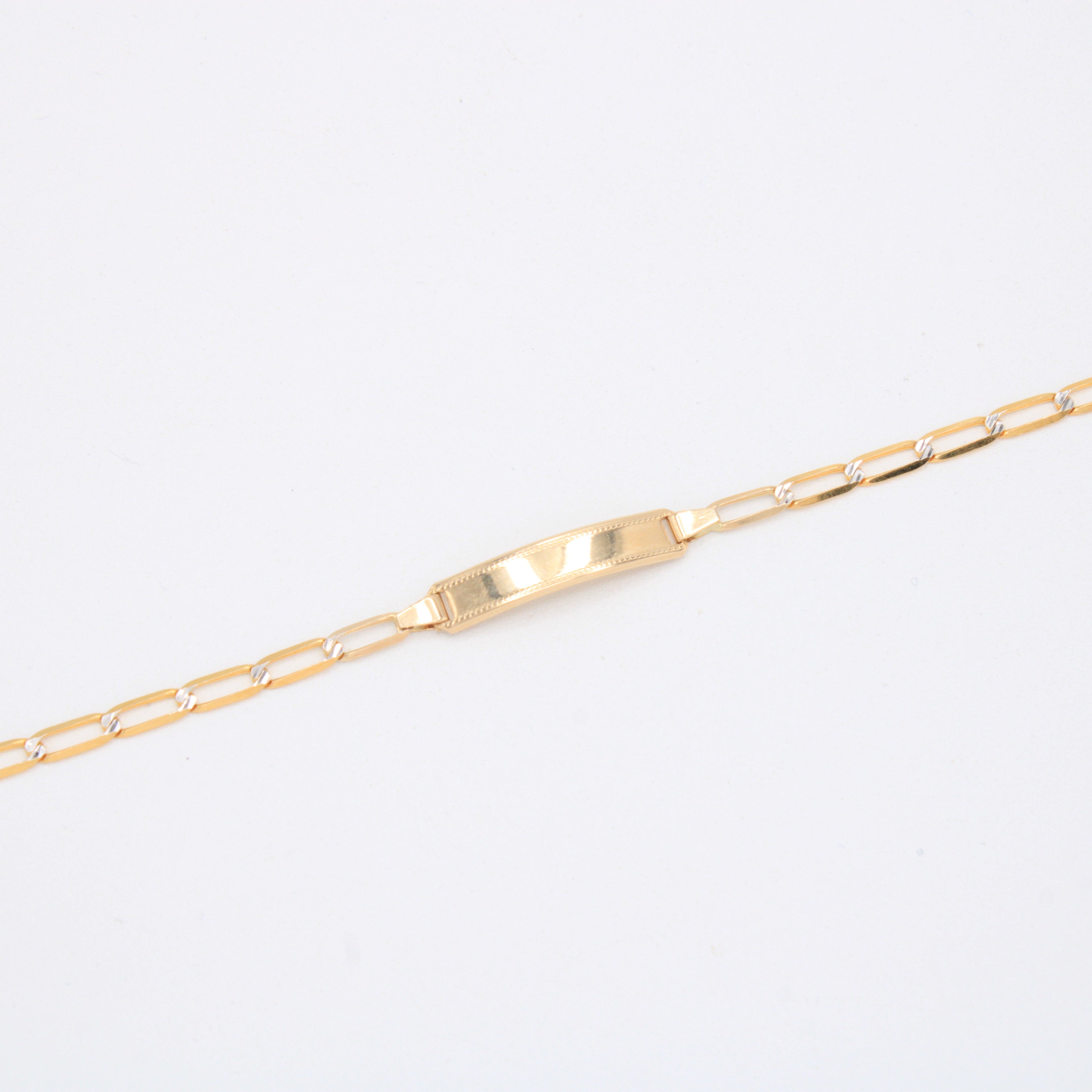Esclava de Oro 14K para Niño Barbado Largo mod. 10926