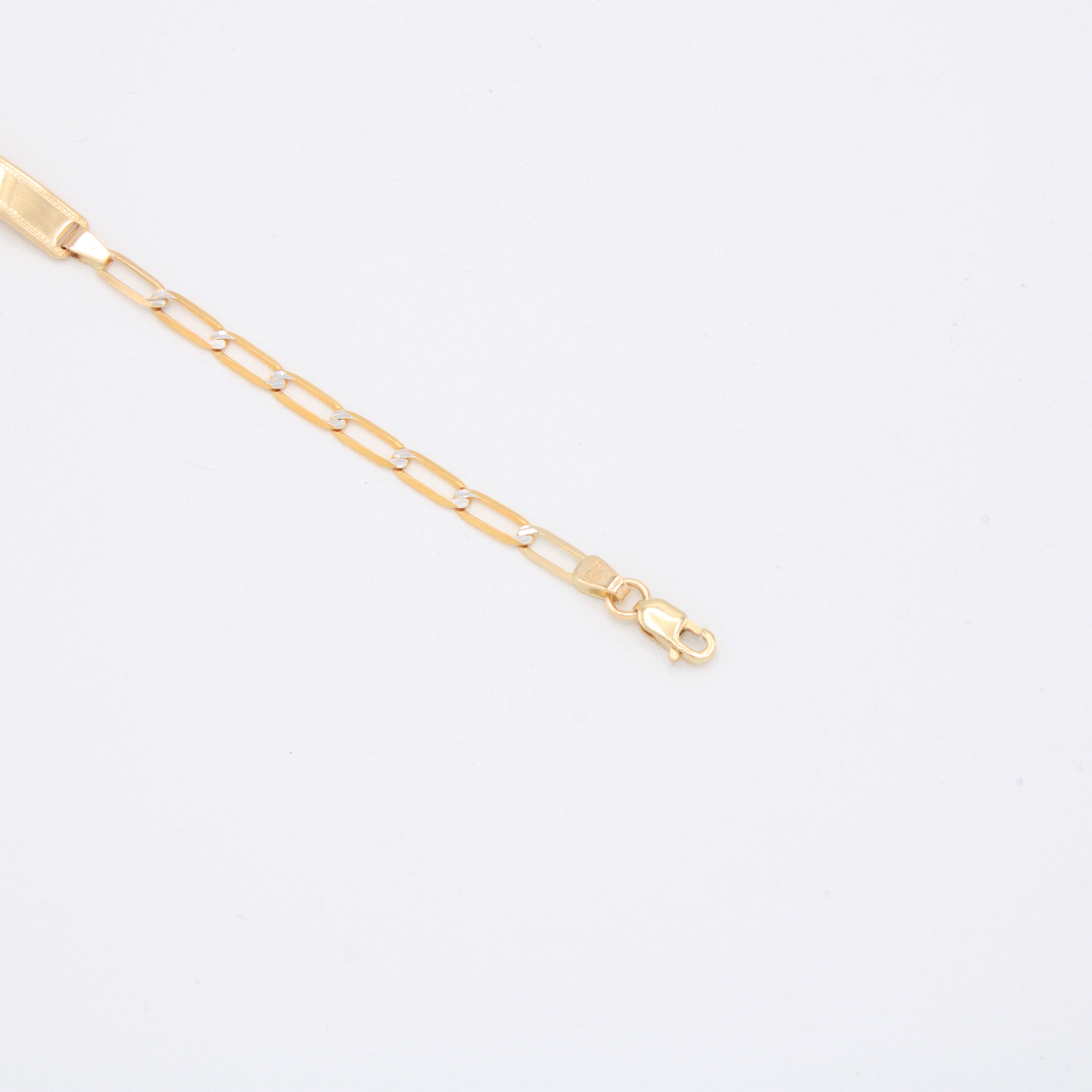 Esclava de Oro 14K para Niño Barbado Largo mod. 10926