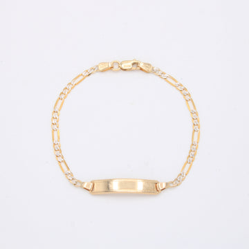 Esclava de Oro 14K para Niño Tejido 3x1 con Diamantado mod. 10928