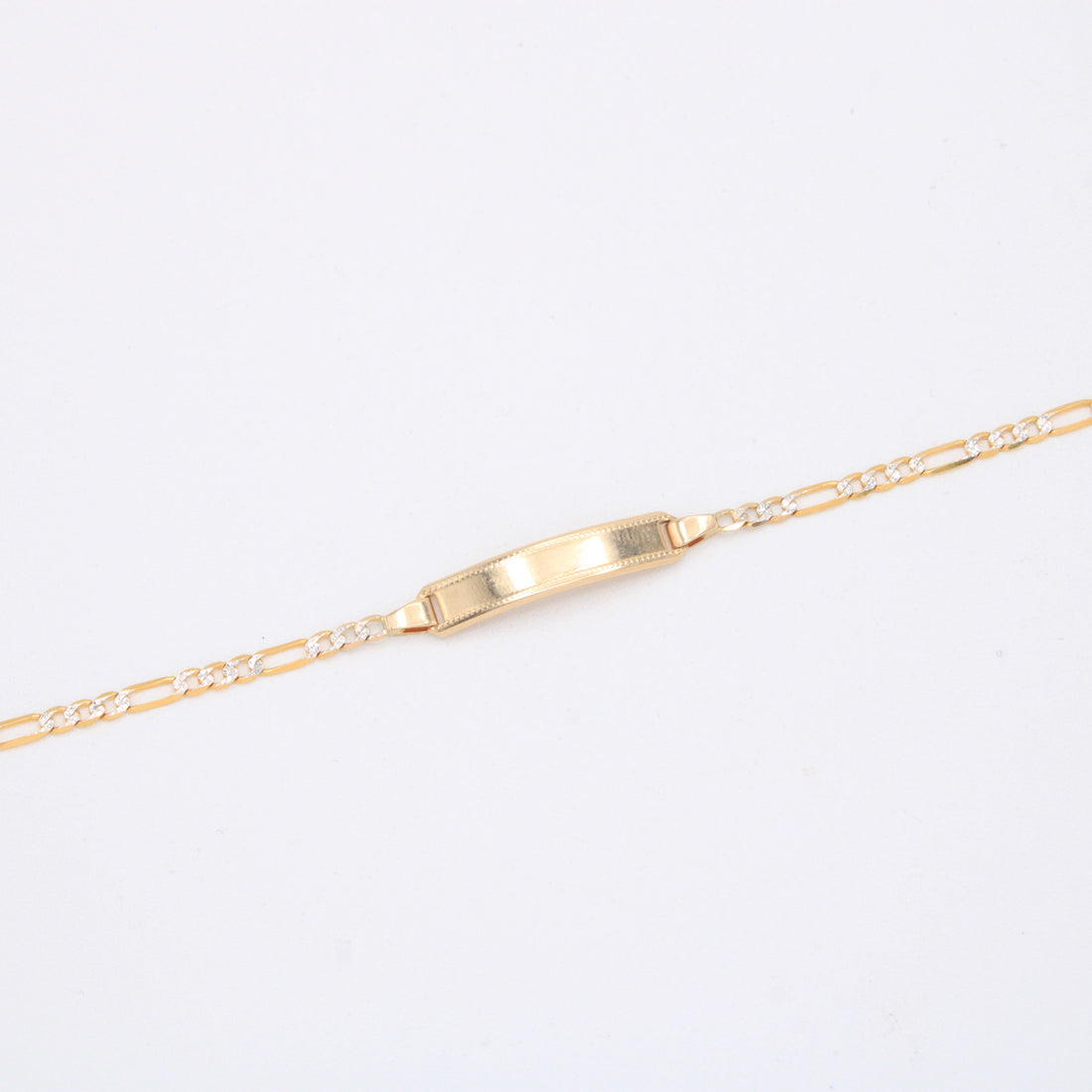 Esclava de Oro 14K para Niño Tejido 3x1 con Diamantado mod. 10928