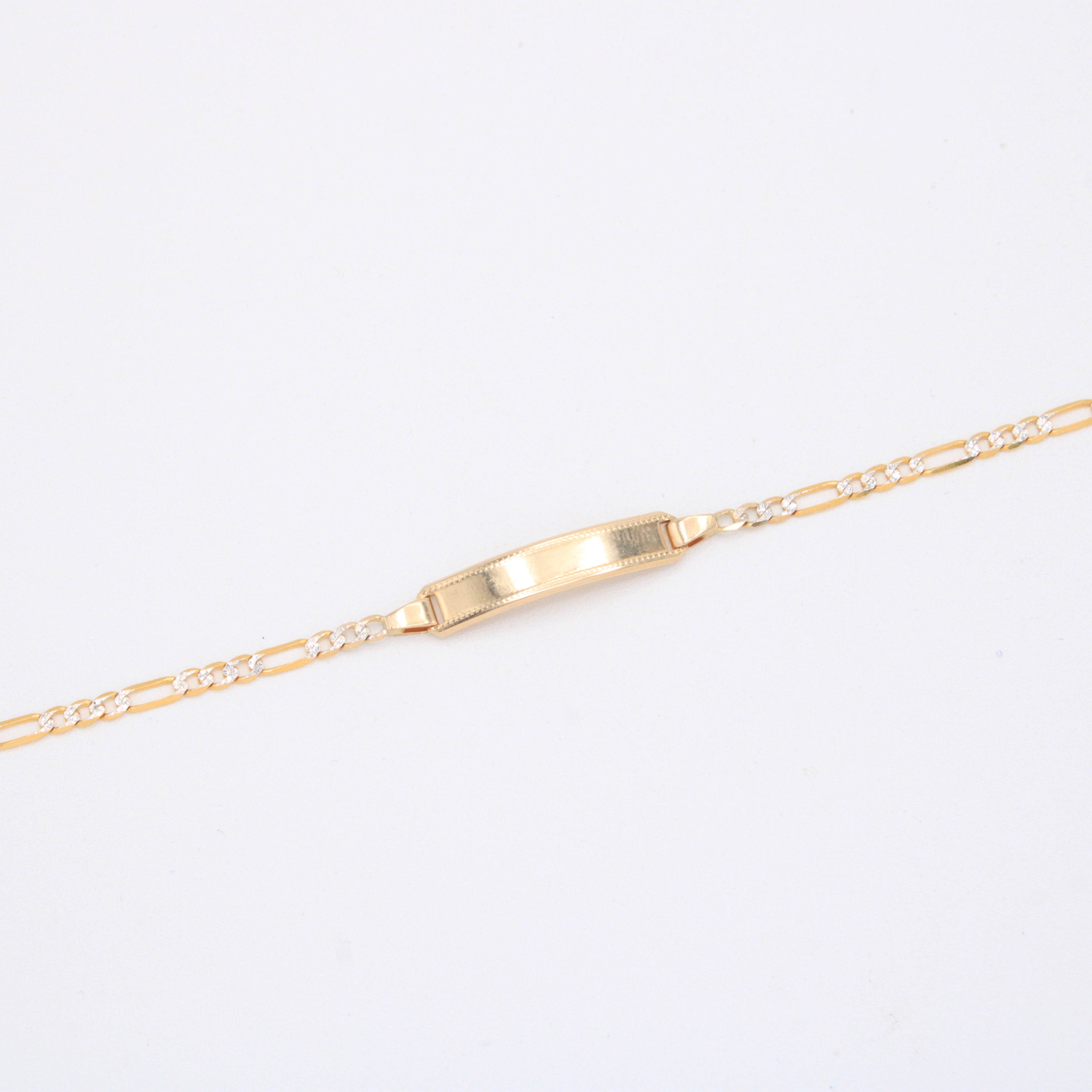 Esclava de Oro 14K para Niño Tejido 3x1 con Diamantado mod. 10928