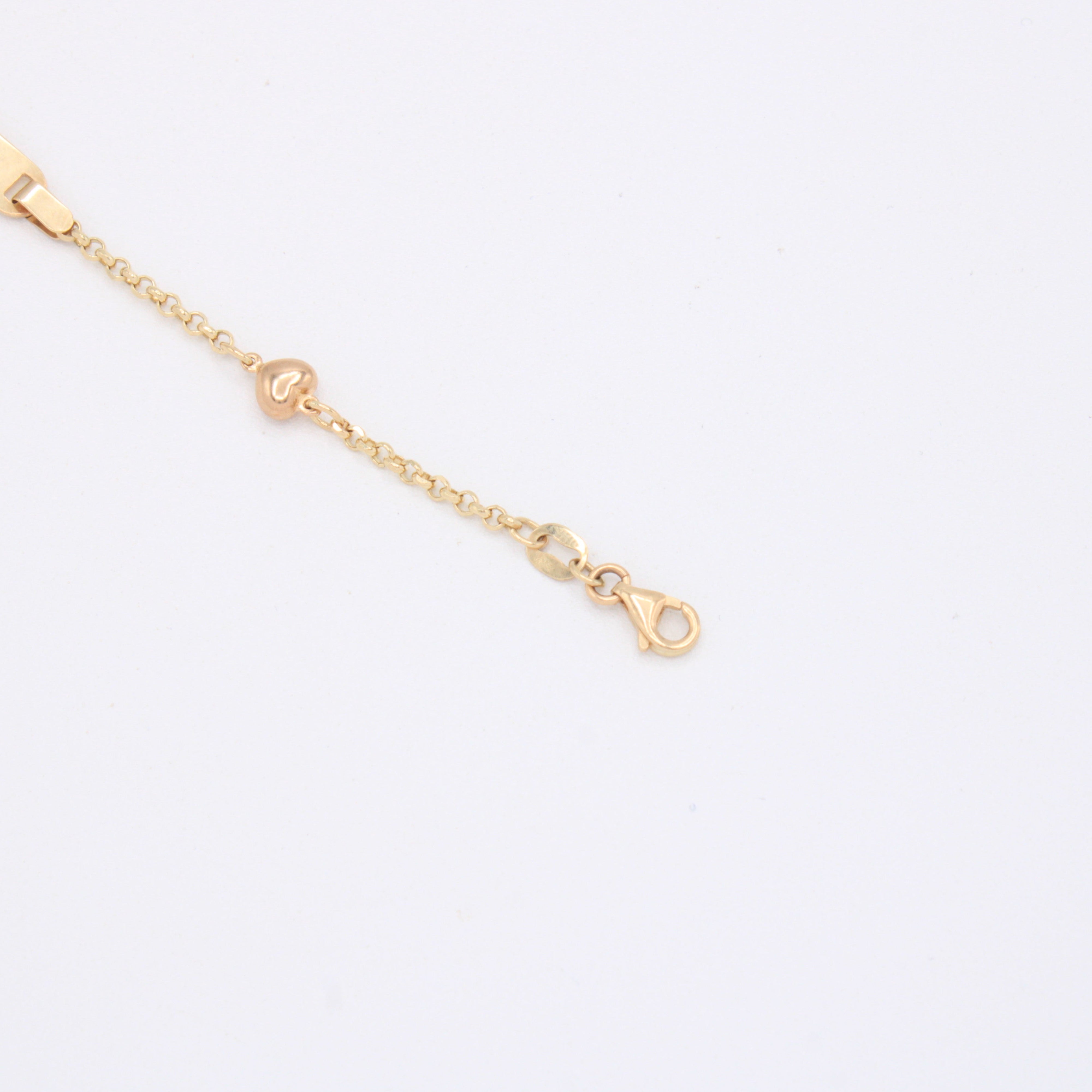 Esclava de Oro 14K para Niño Con Corazones mod. 10929