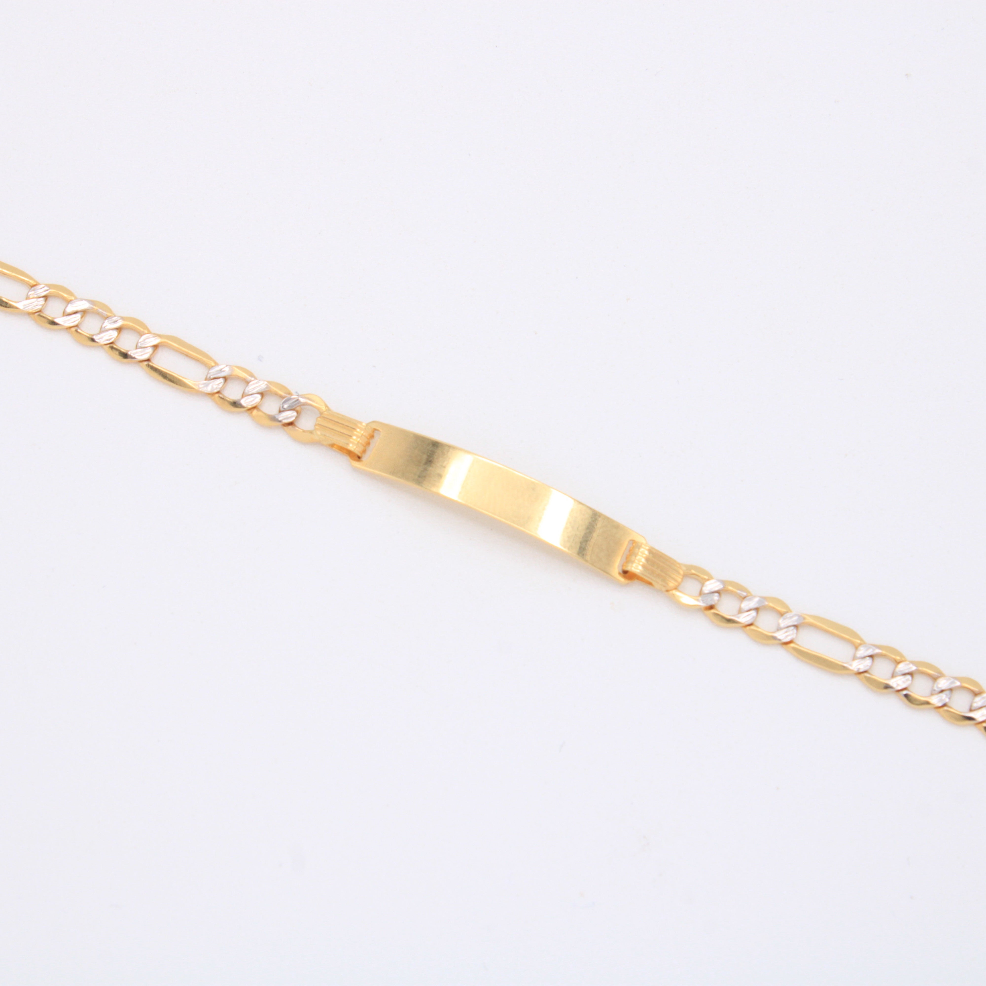 Esclava de Oro 14K para Niño Tejido 3x1 Brillante mod. 10932