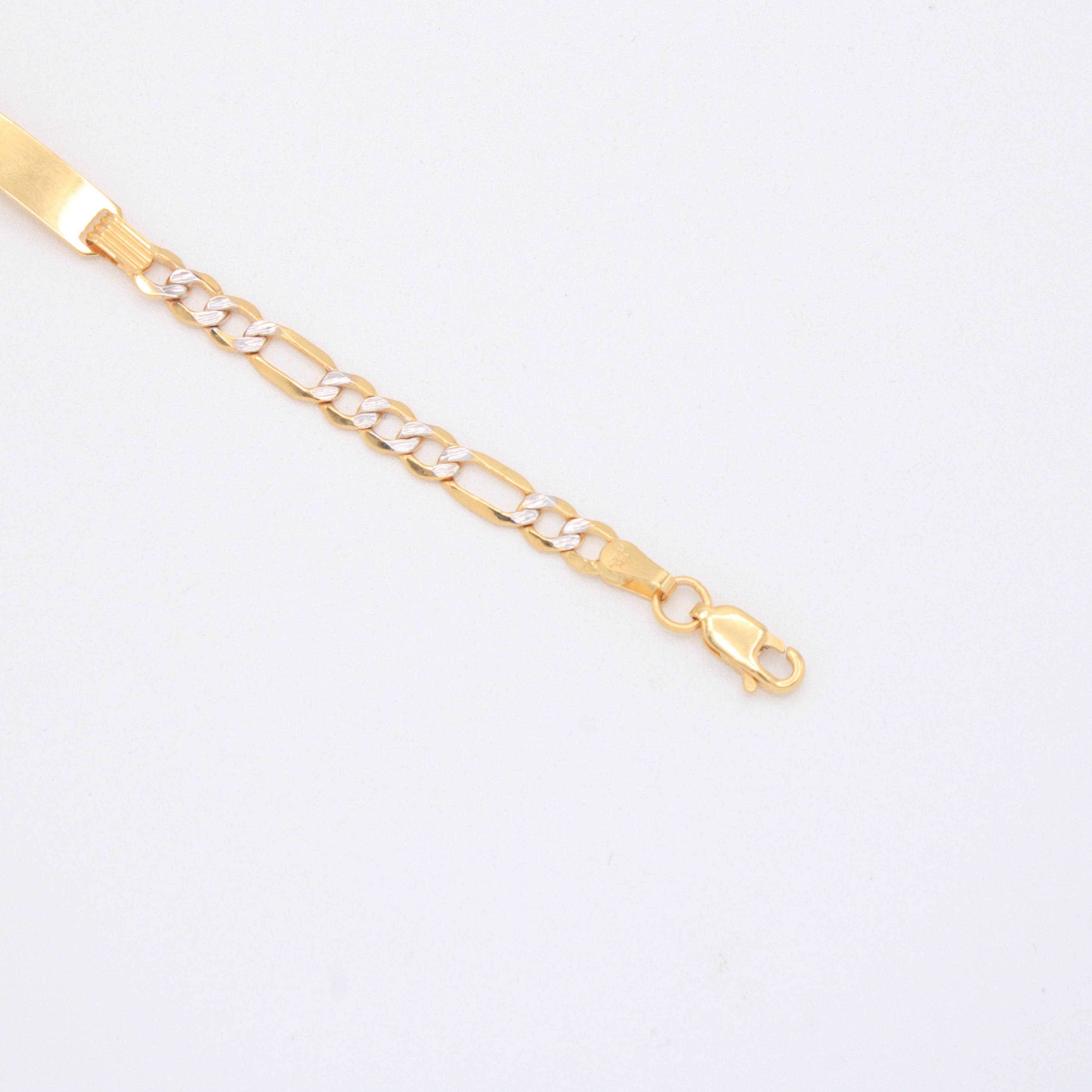Esclava de Oro 14K para Niño Tejido 3x1 Brillante mod. 10932