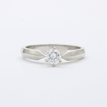 Anillo de Compromiso en Oro 14k con Diseño Flecha y Zirconia Fina mod. 10400