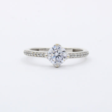 Anillo de Compromiso en Oro 14k Incrustado con Zirconias Brillantes y Finas mod. 10403
