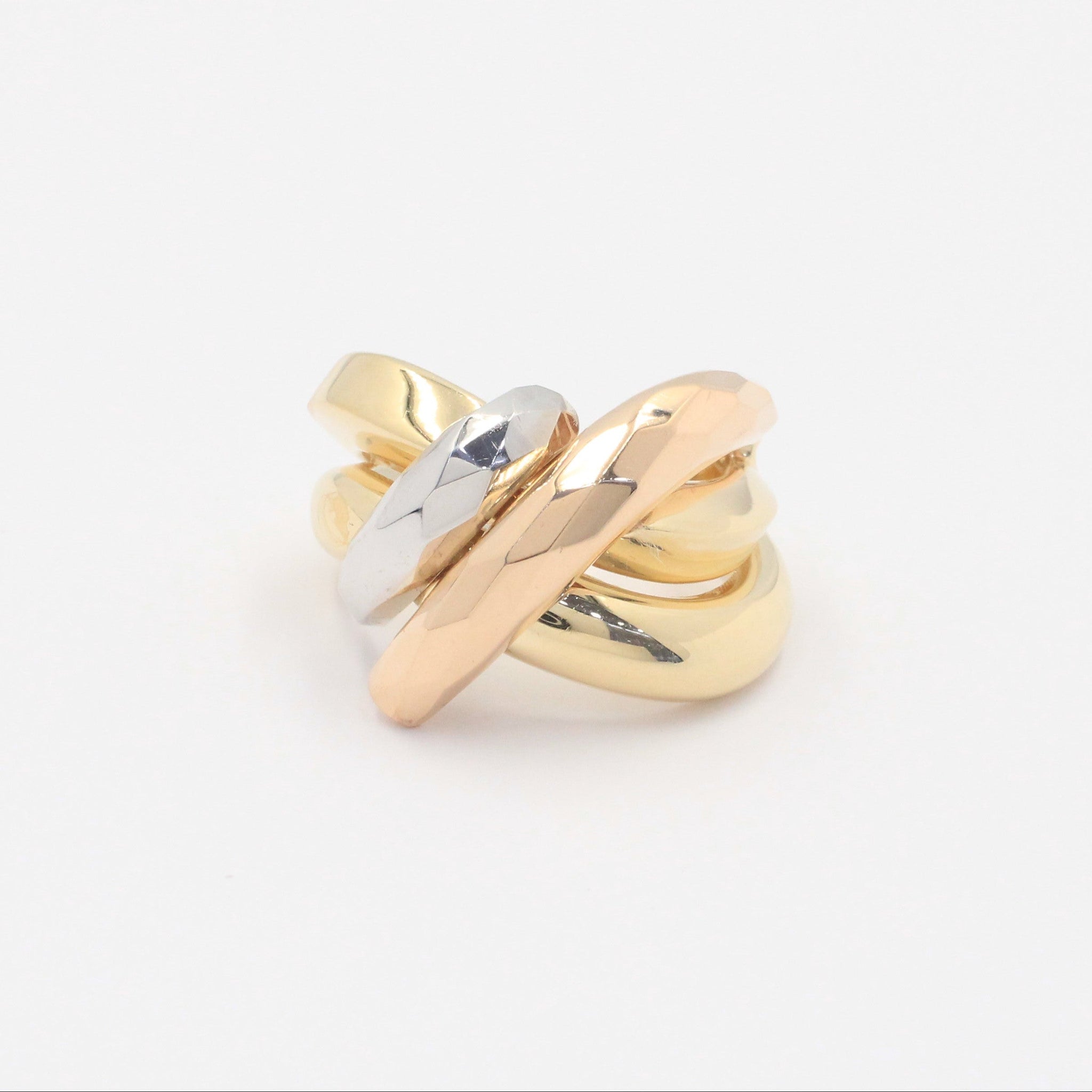 Anillo de Oro 14k Florentino con Diseño Entrelazado mod. 9988