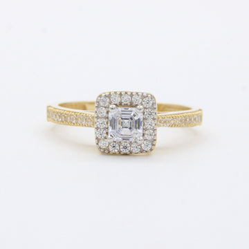 Anillo de Compromiso en Oro 14k Diseño Especial y Elegante mod. 10425